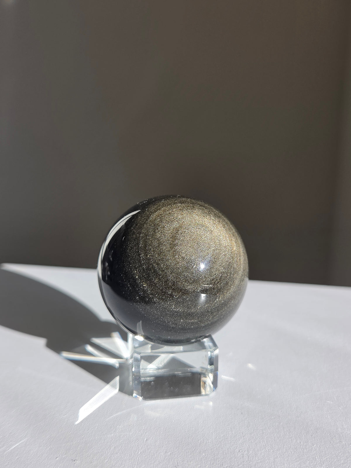 Golden Sheen Obsidian Sphere 001