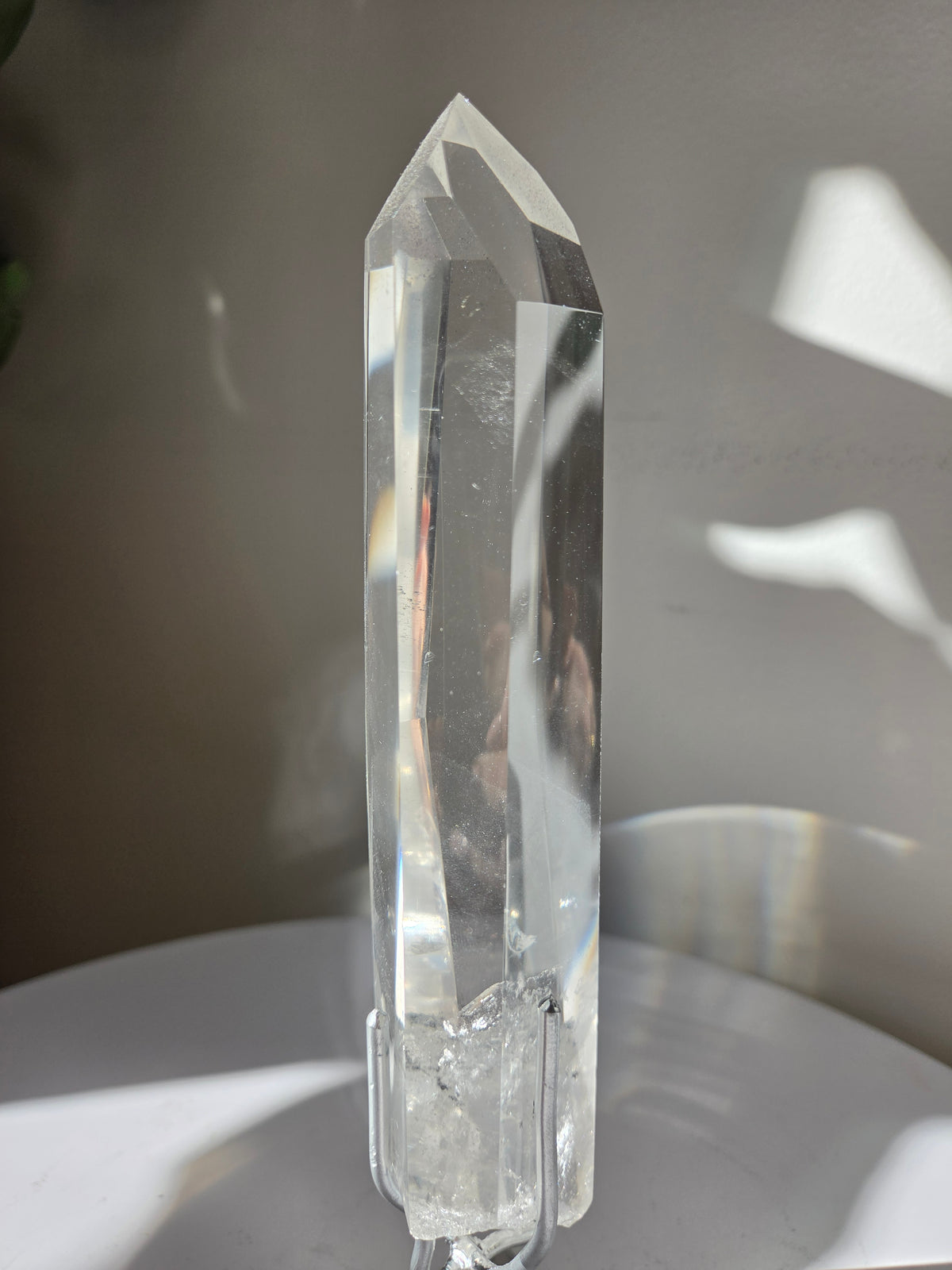 Phantom Lemurian Quartz on stand 006