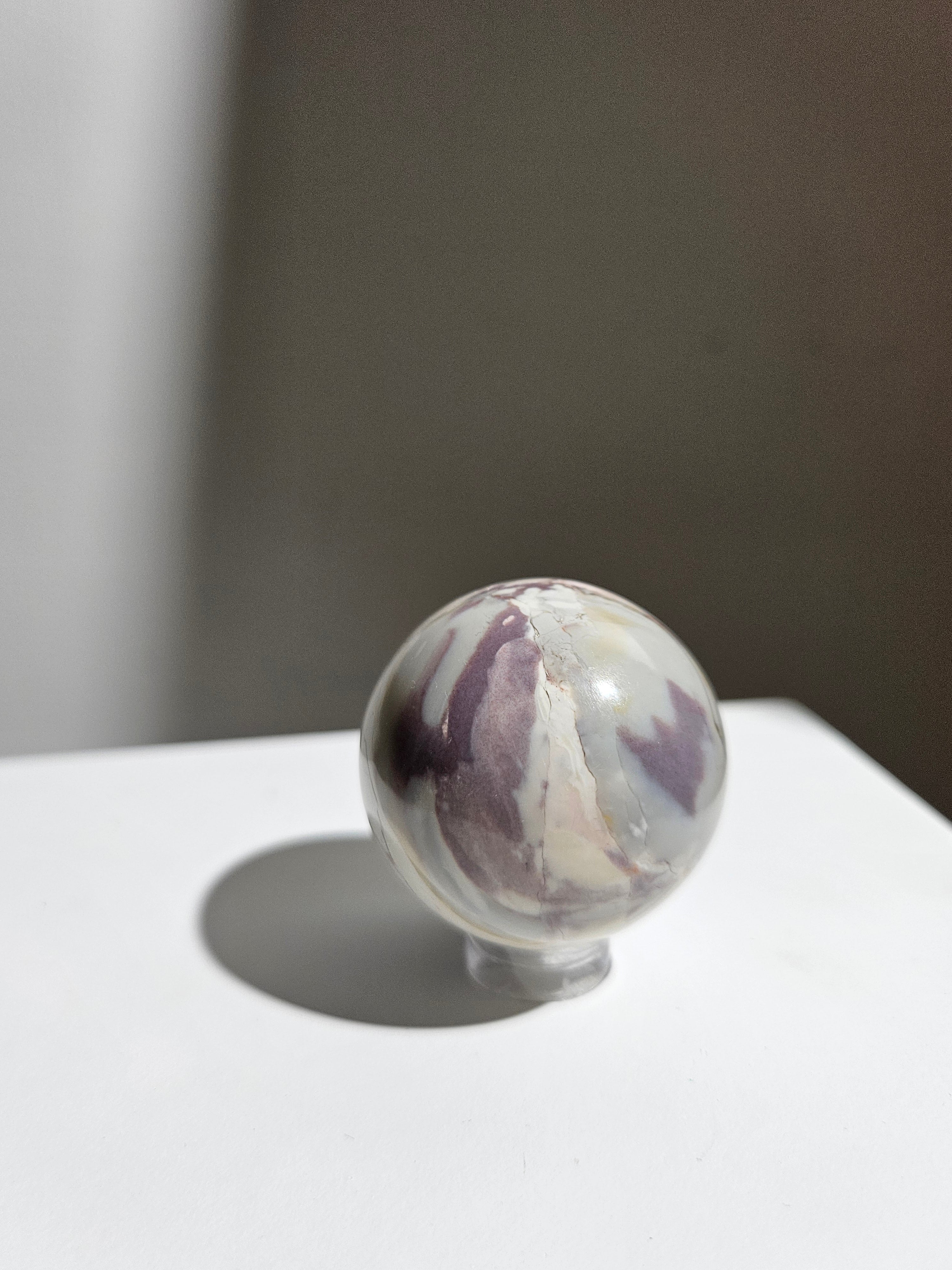 Hyacinth jasper sphere 004