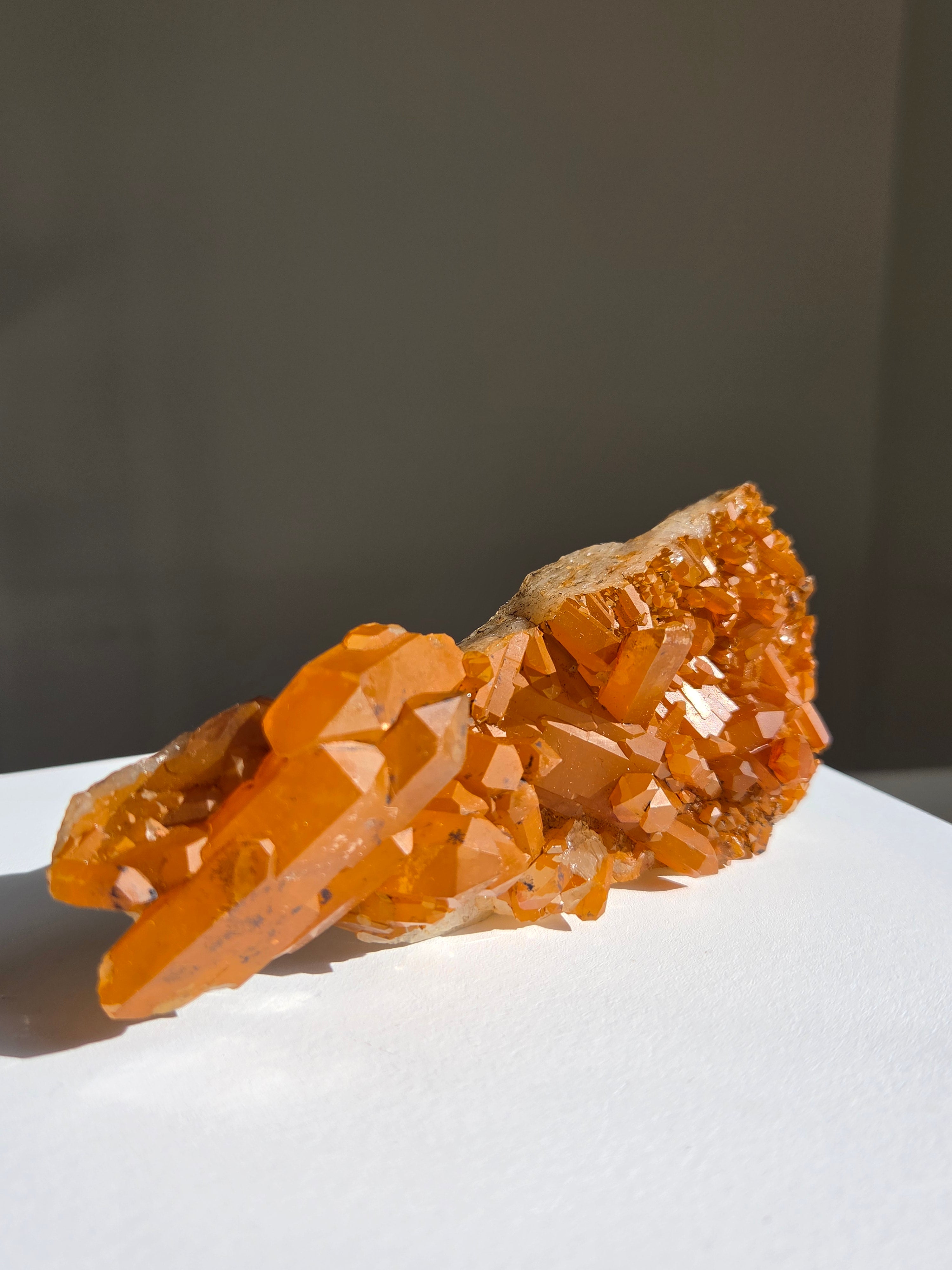 Tangerine Quartz Cluster 005