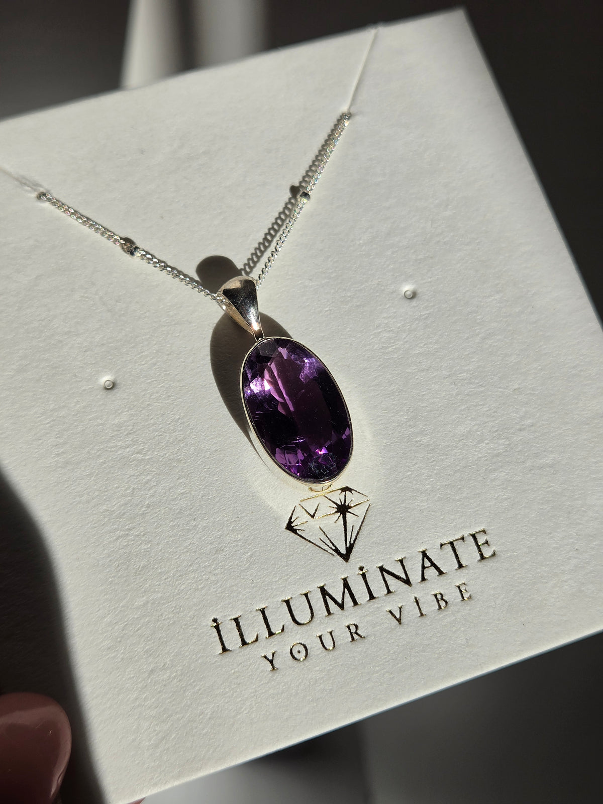 Amethyst Oval Necklace 001