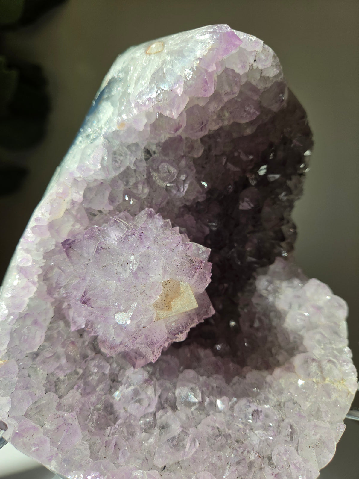 Amethyst Cluster Statement on Stand