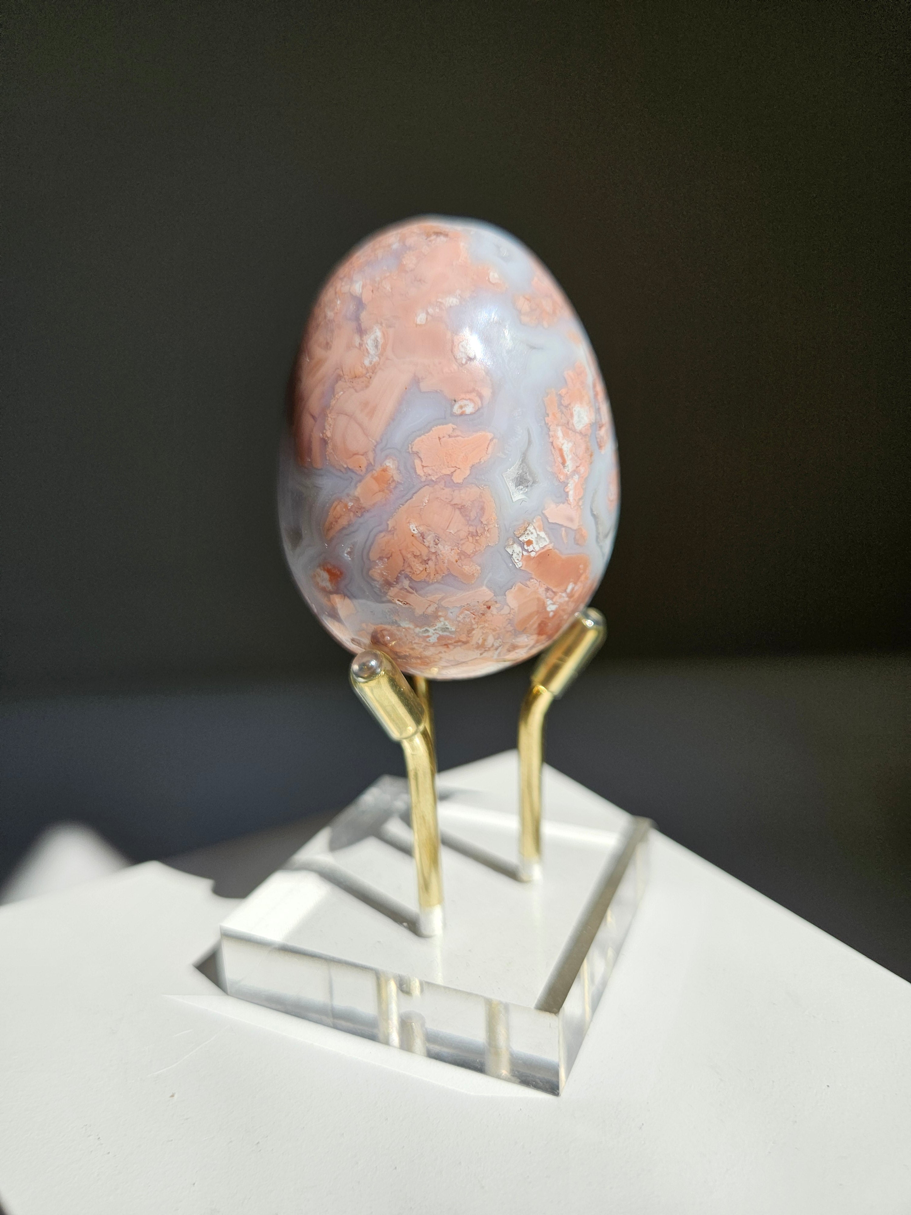 Pink Agate Egg 003