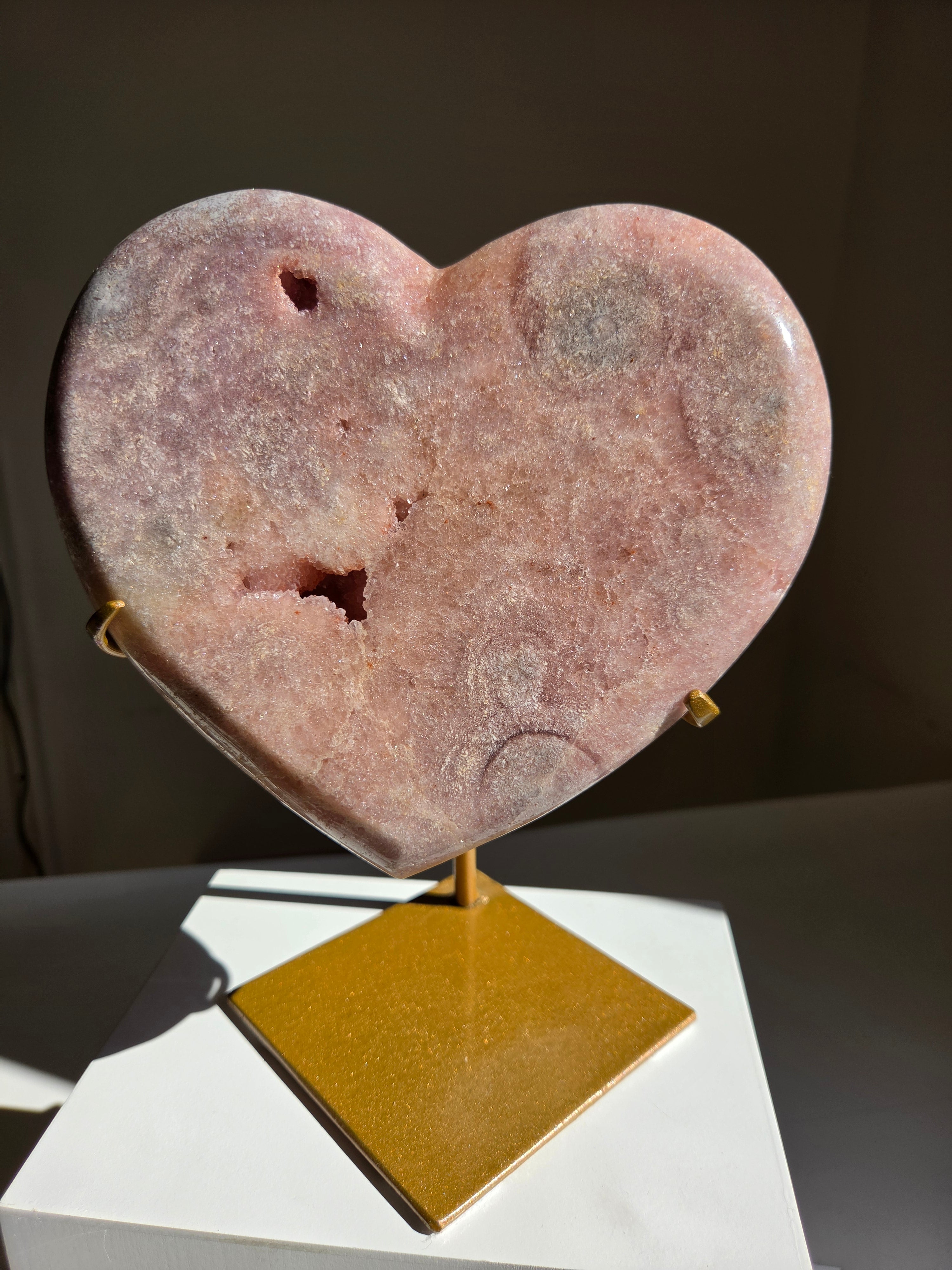 Pink Amethyst Statement Heart