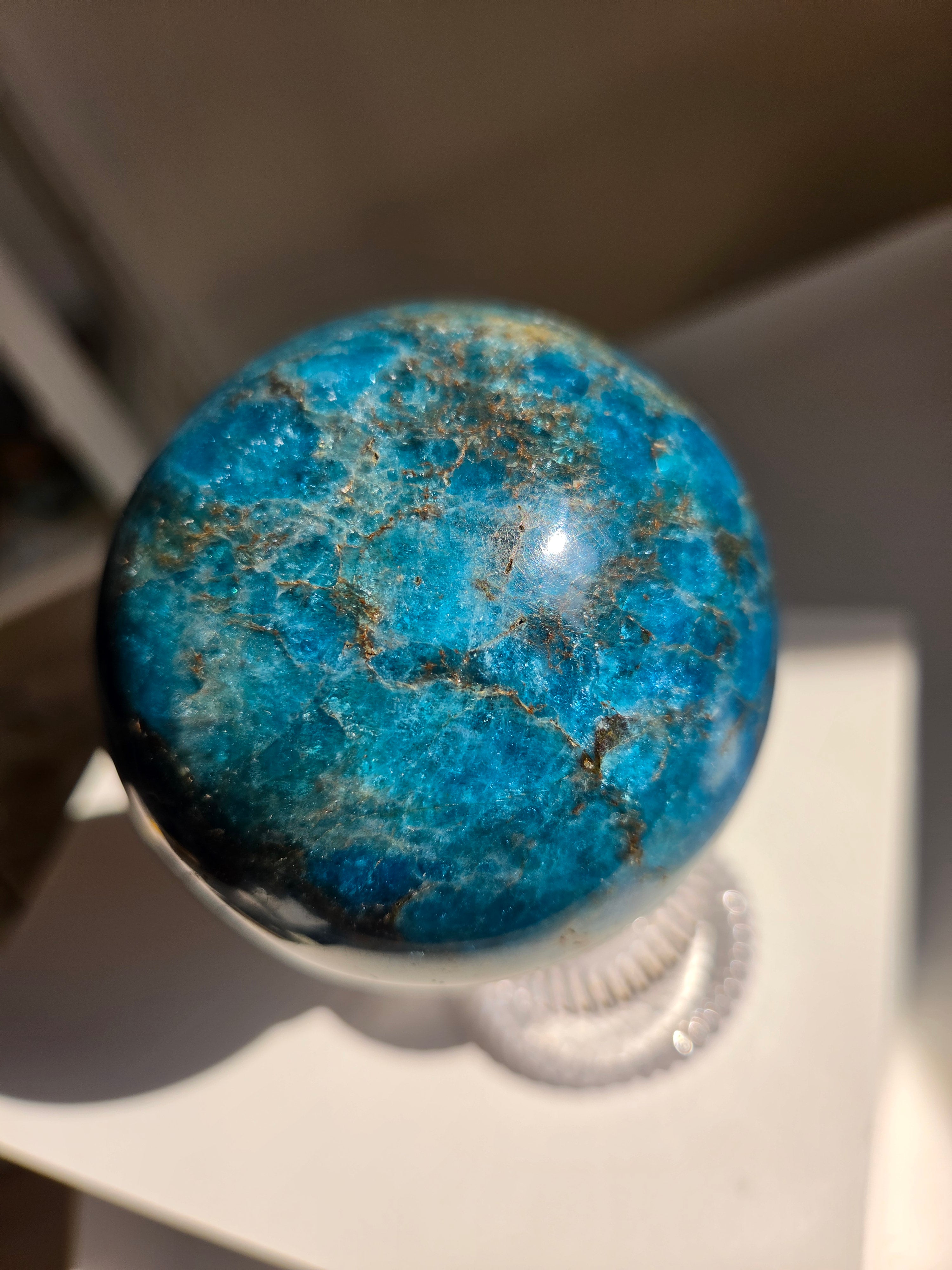 Blue Apatite Sphere 002