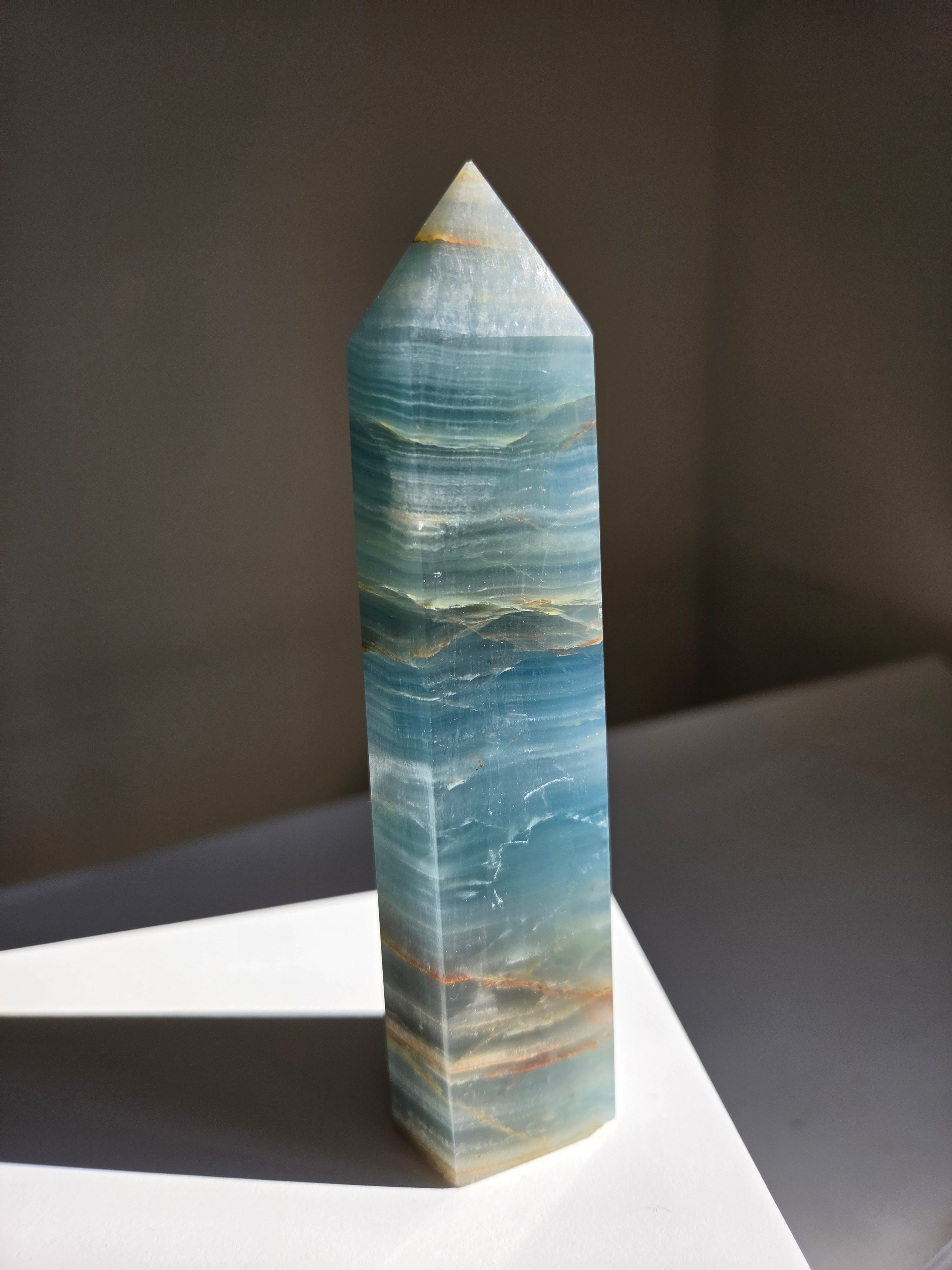 Blue Calcite Tower 002