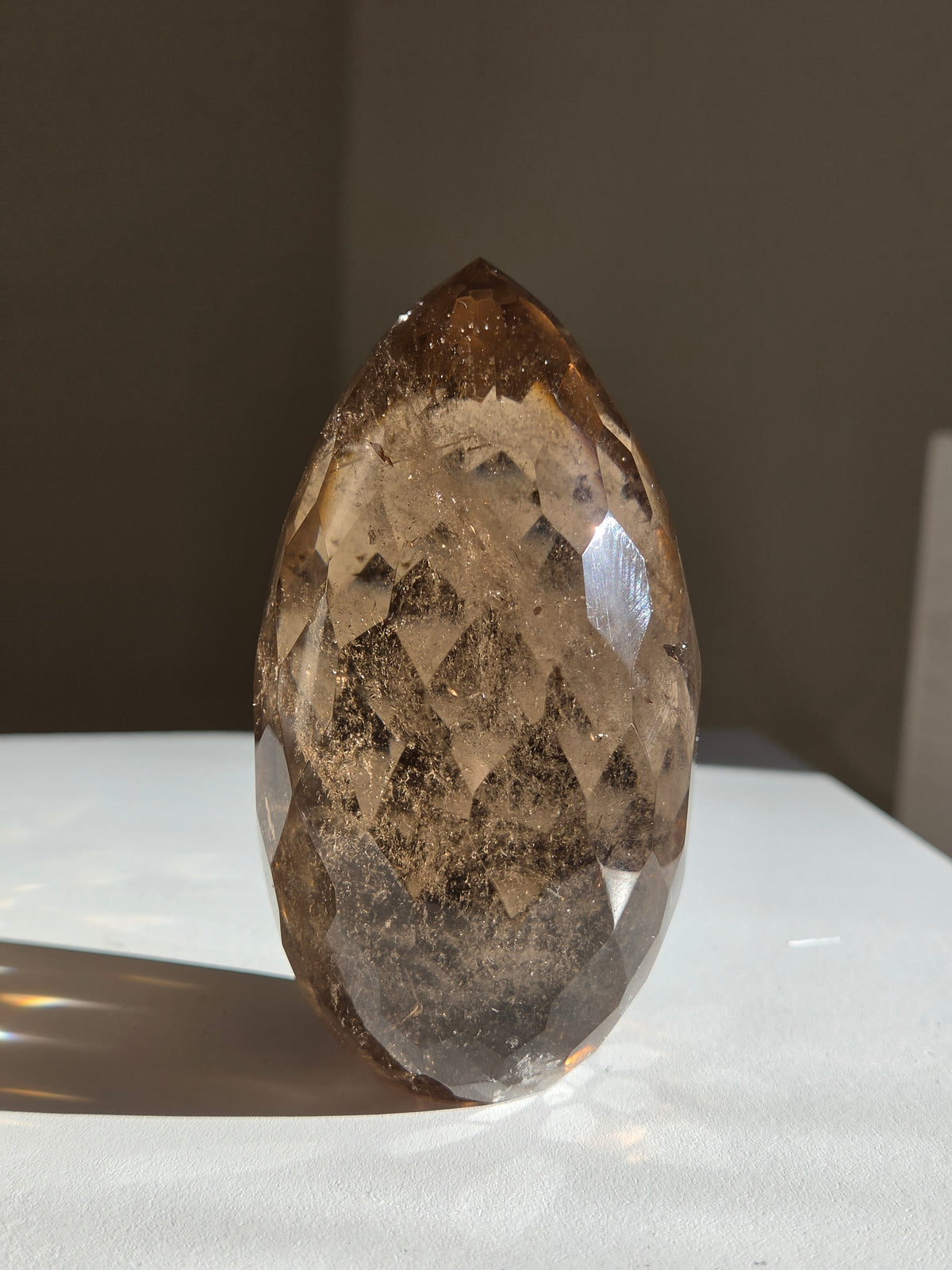Faceted Smoky Quartz Freeform 003