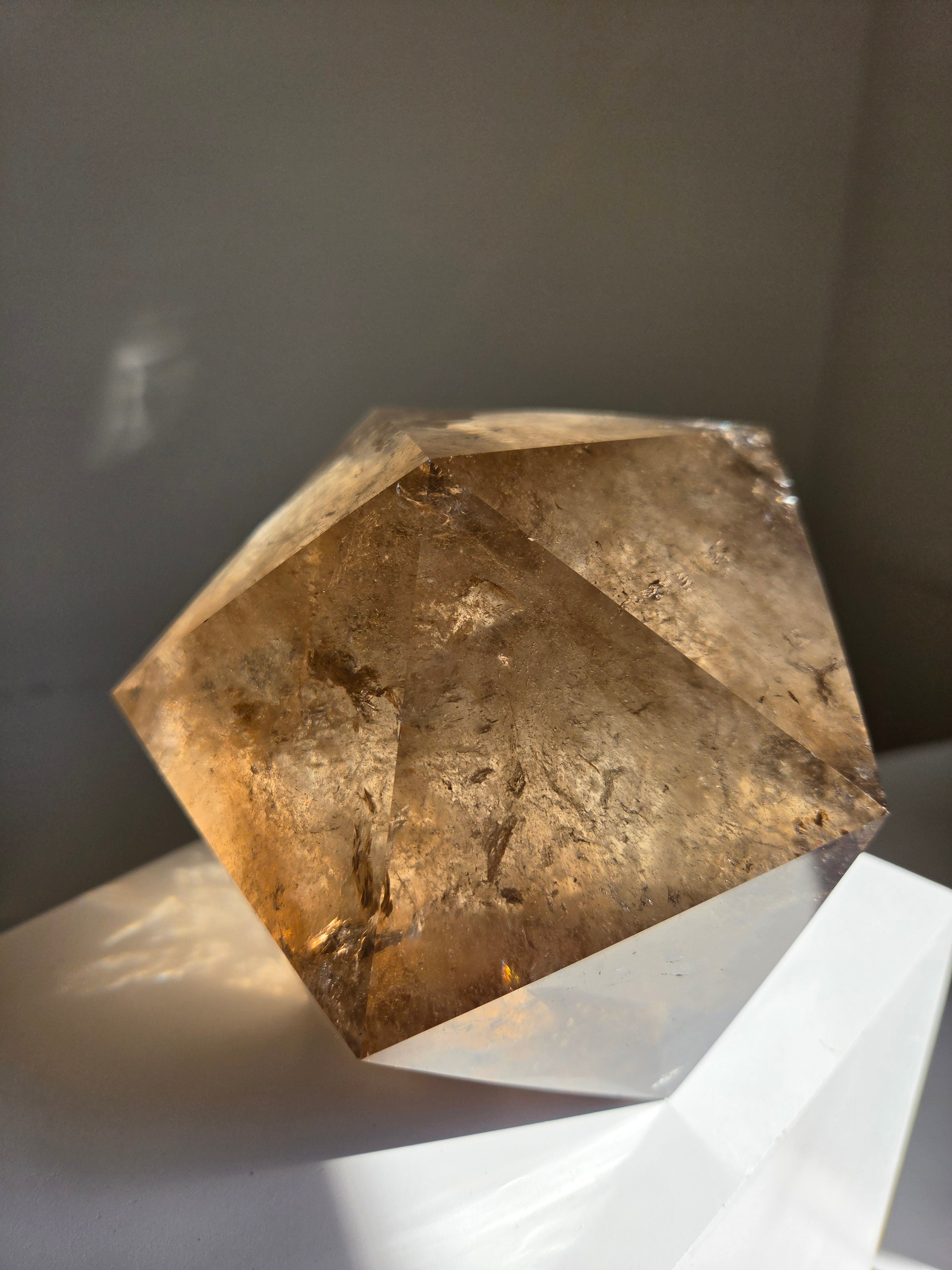 Smoky Quartz Statement Icosahedron