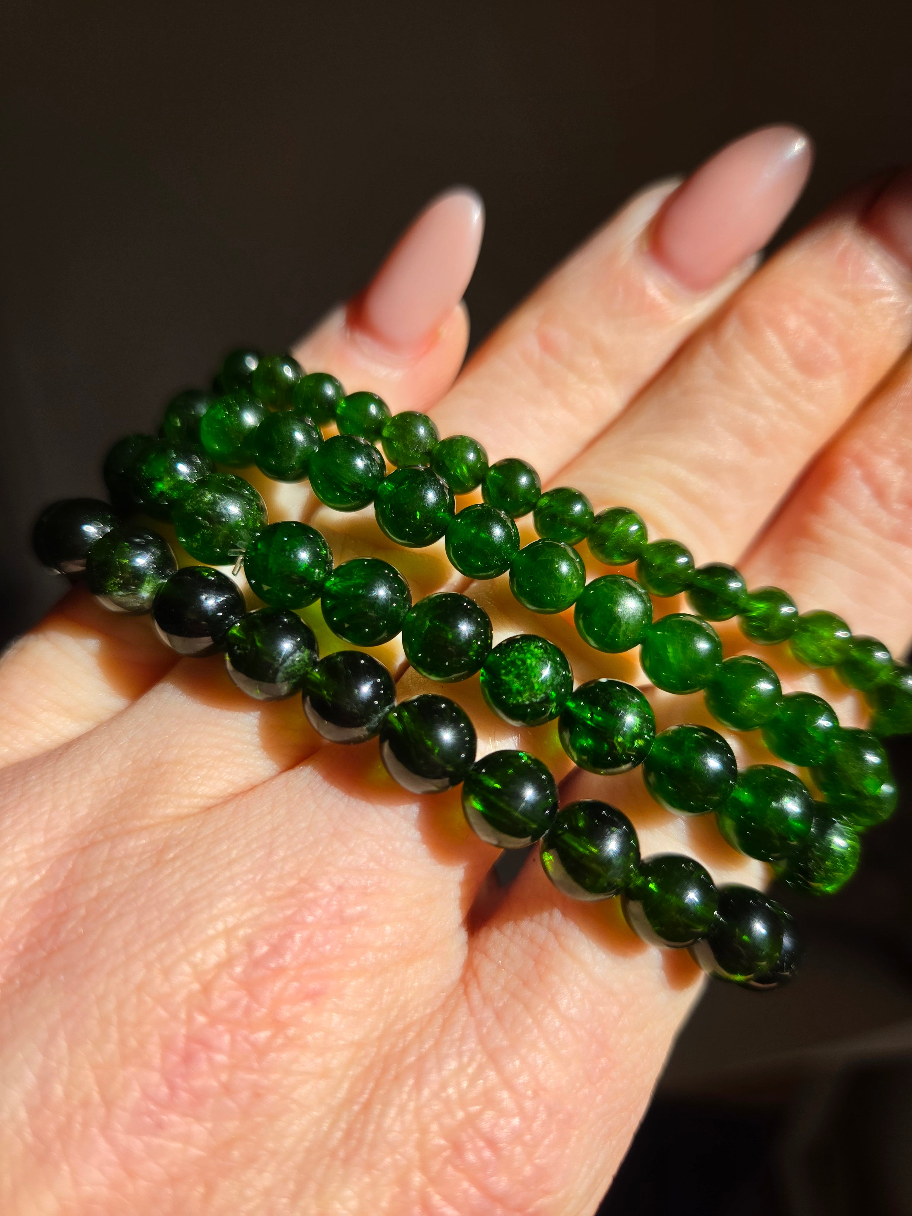 Chrome Diopside Bracelet | 5-7mm