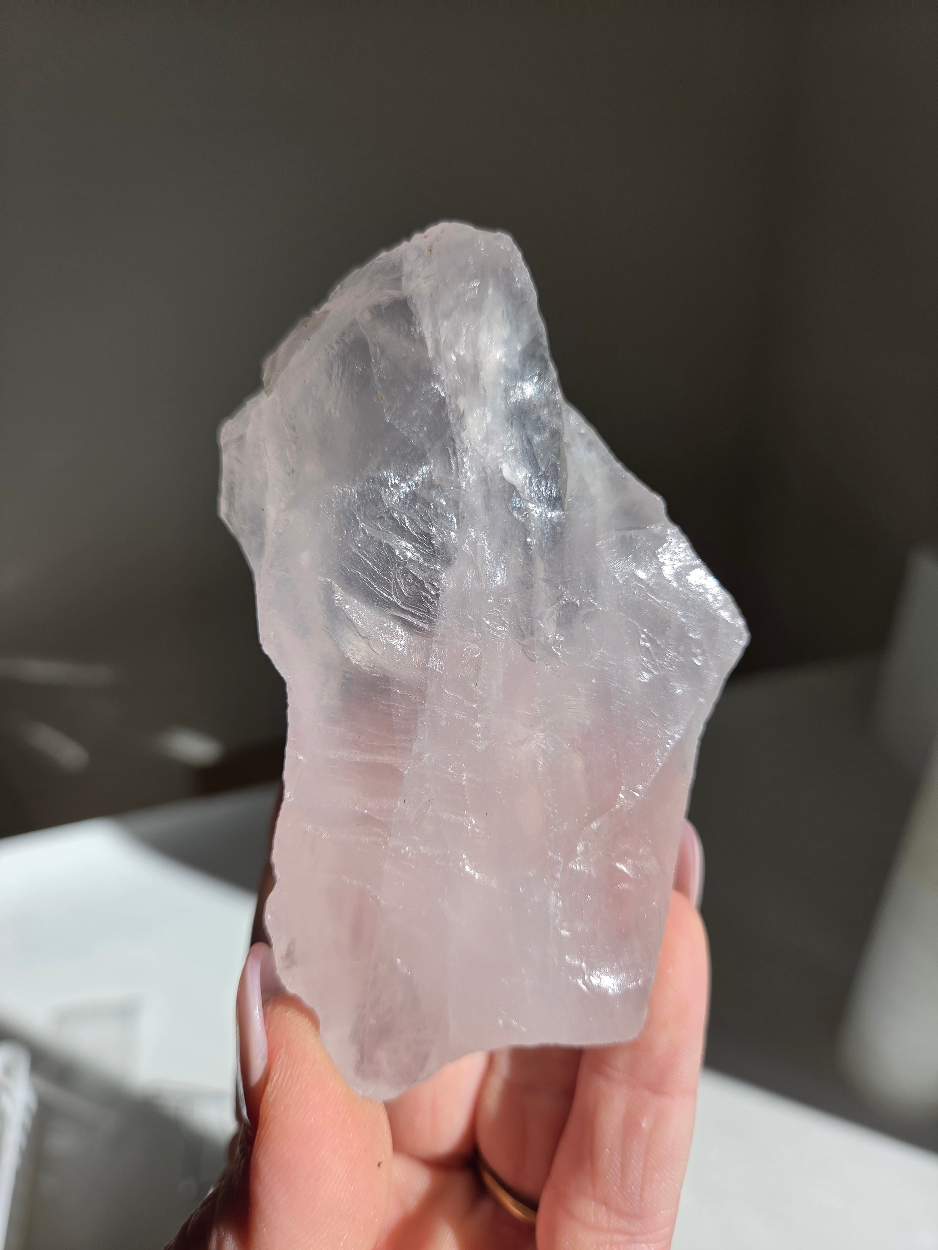 Lavender Raw Rose Quartz 028