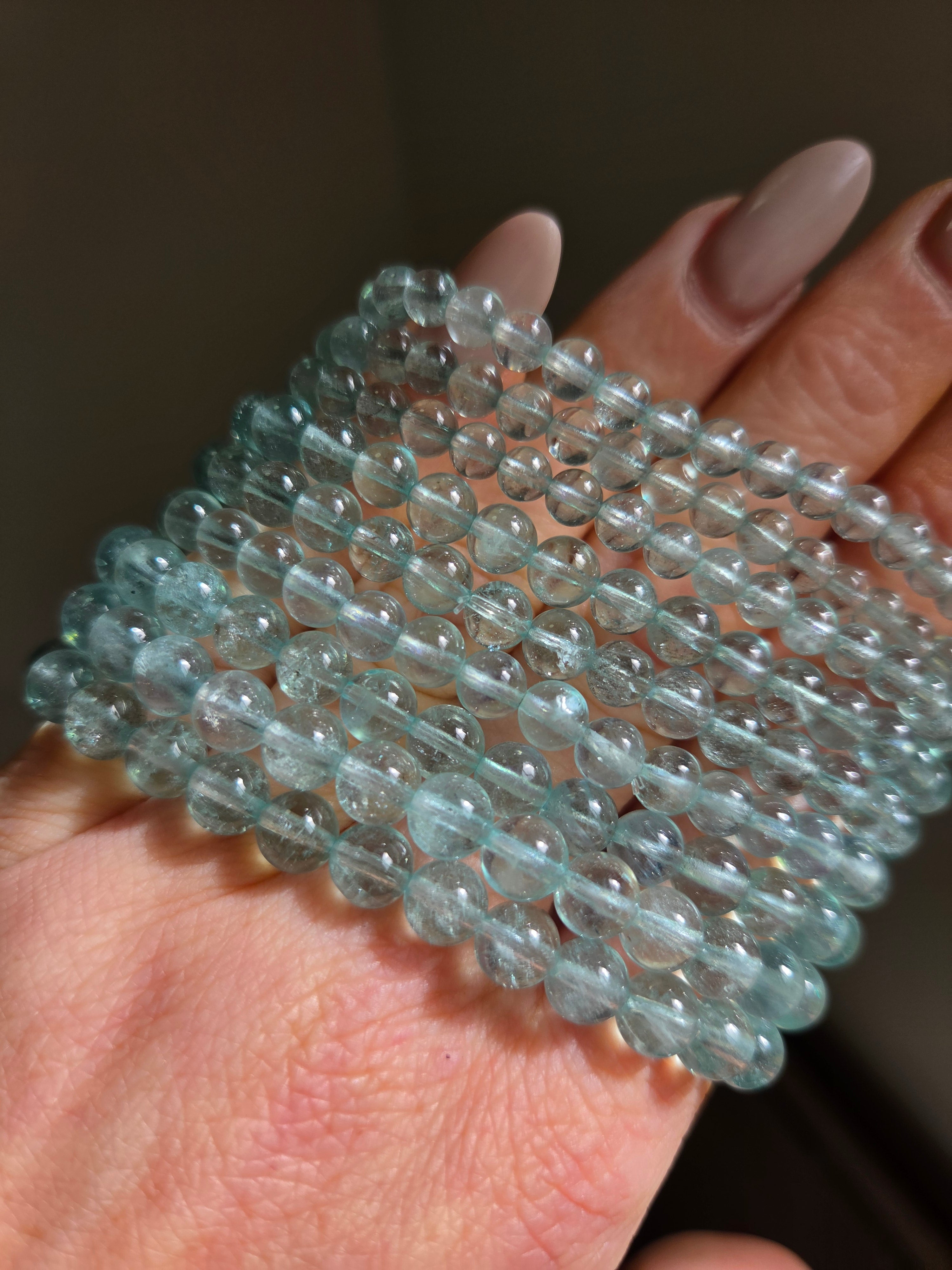 Green Aquamarine Bracelet | 5-6mm