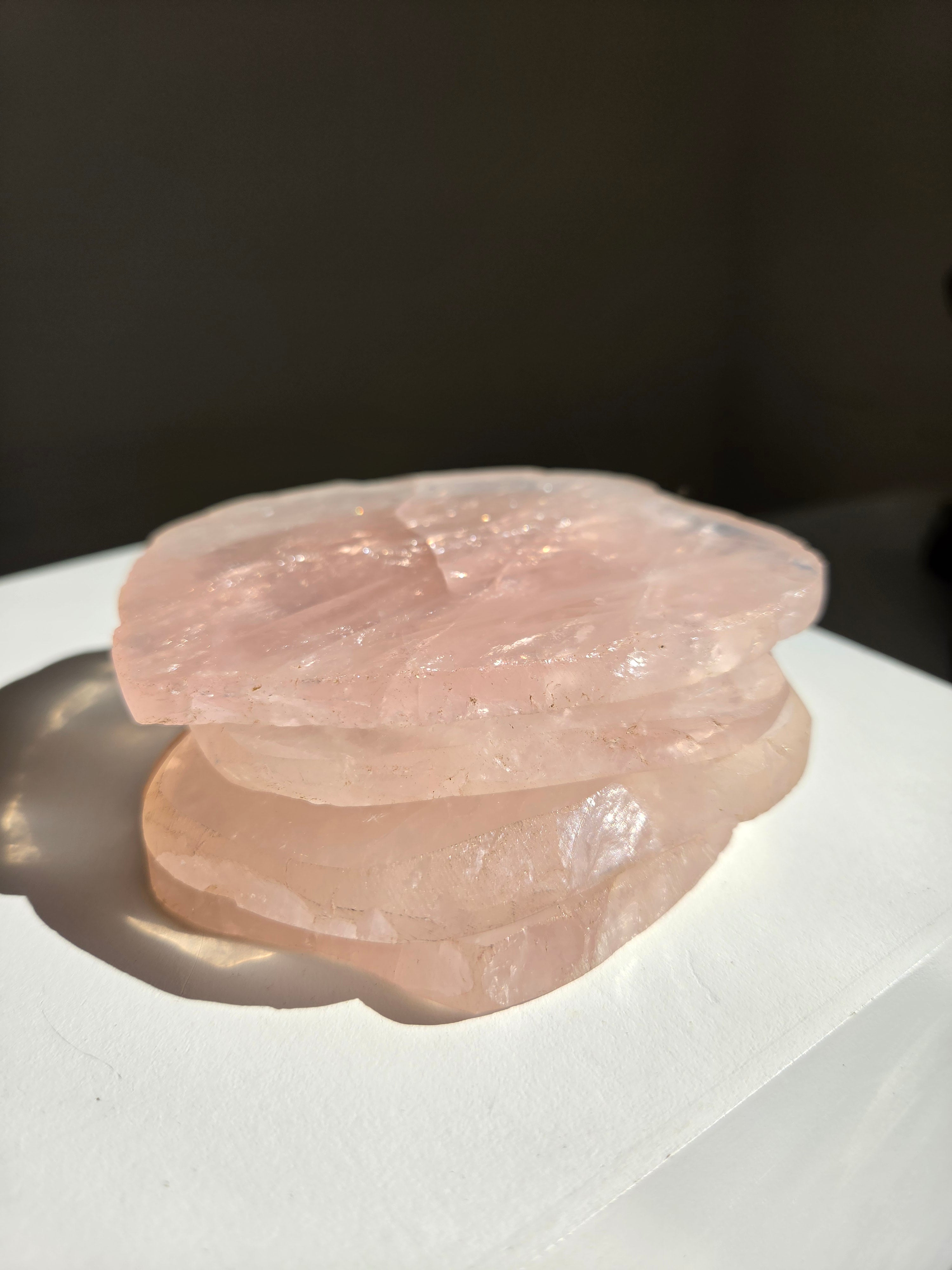 Rose Quartz Slab Set 002