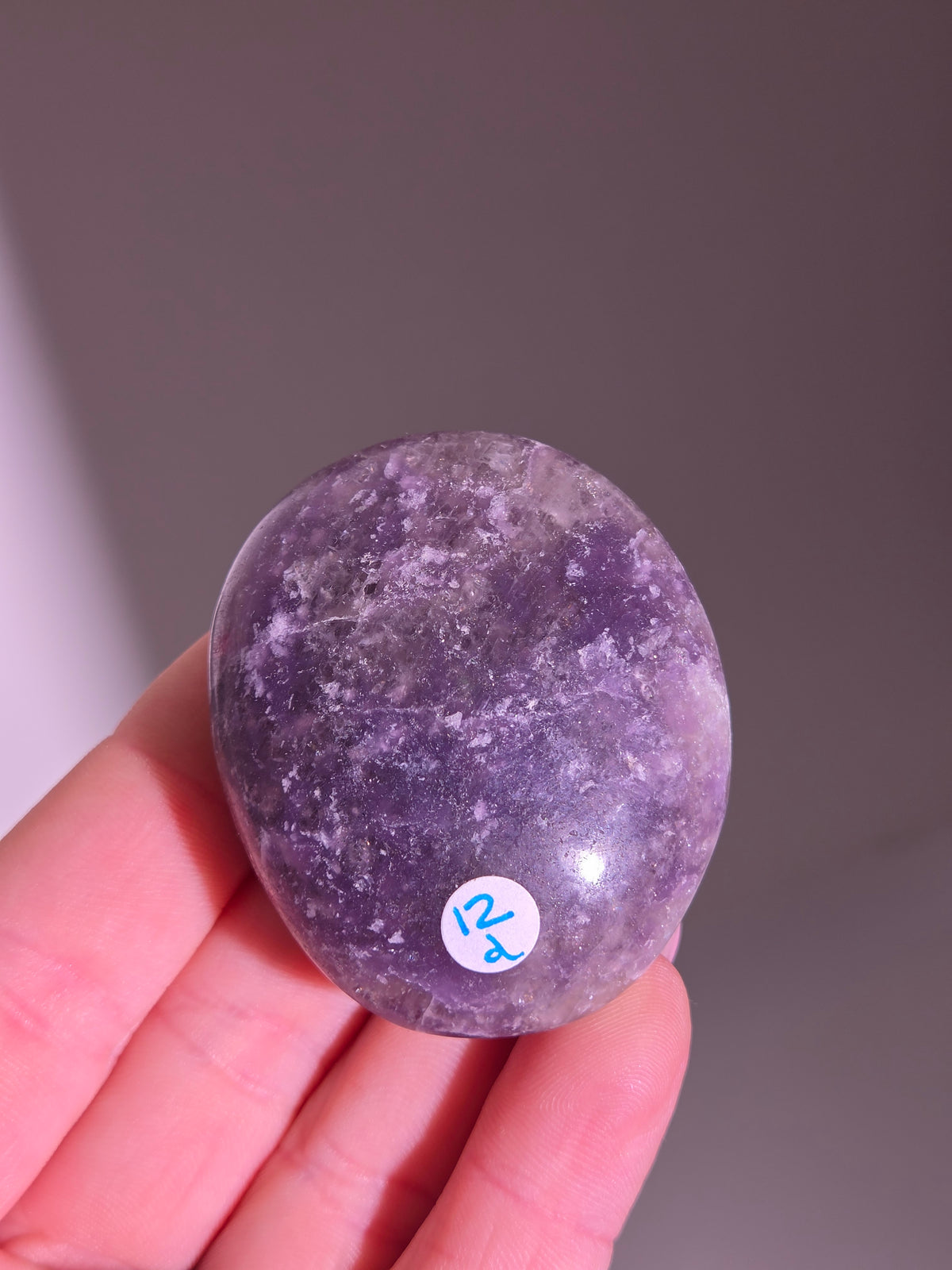 Pink Tourmaline x Lepidolite Palmstone 005