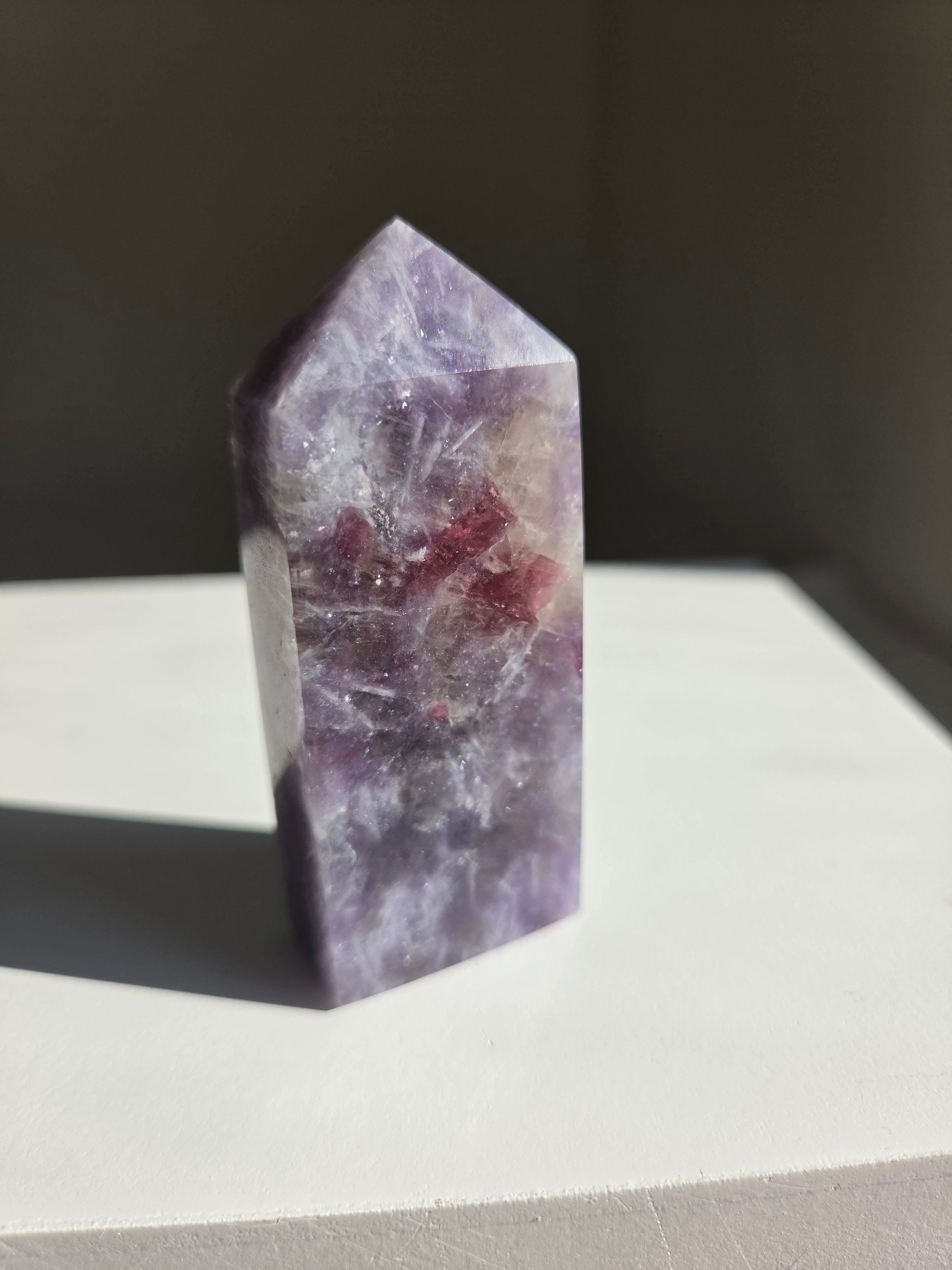 Pink Tourmaline x Lepidolite Tower 002
