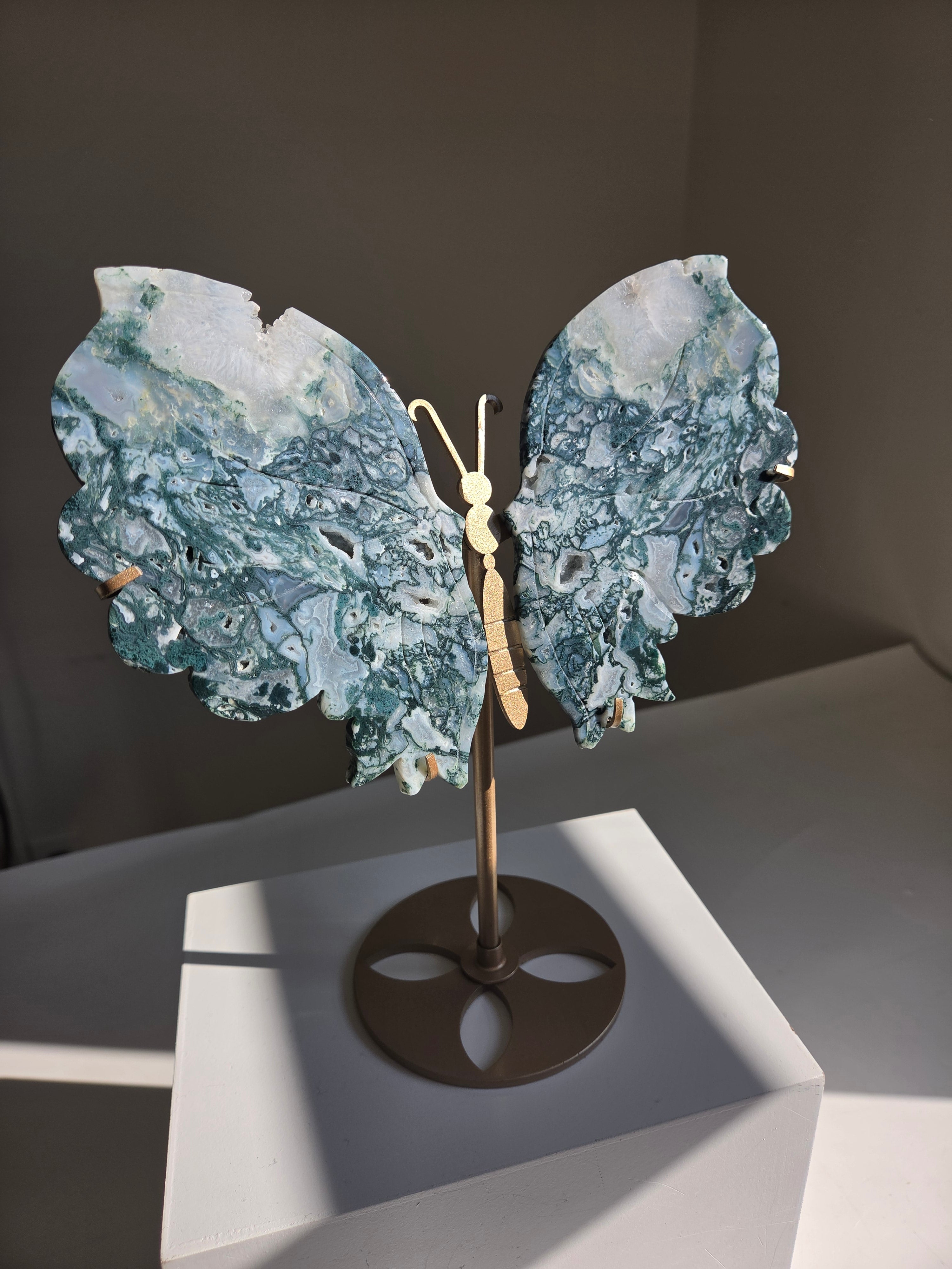 Moss Agate Butterfly