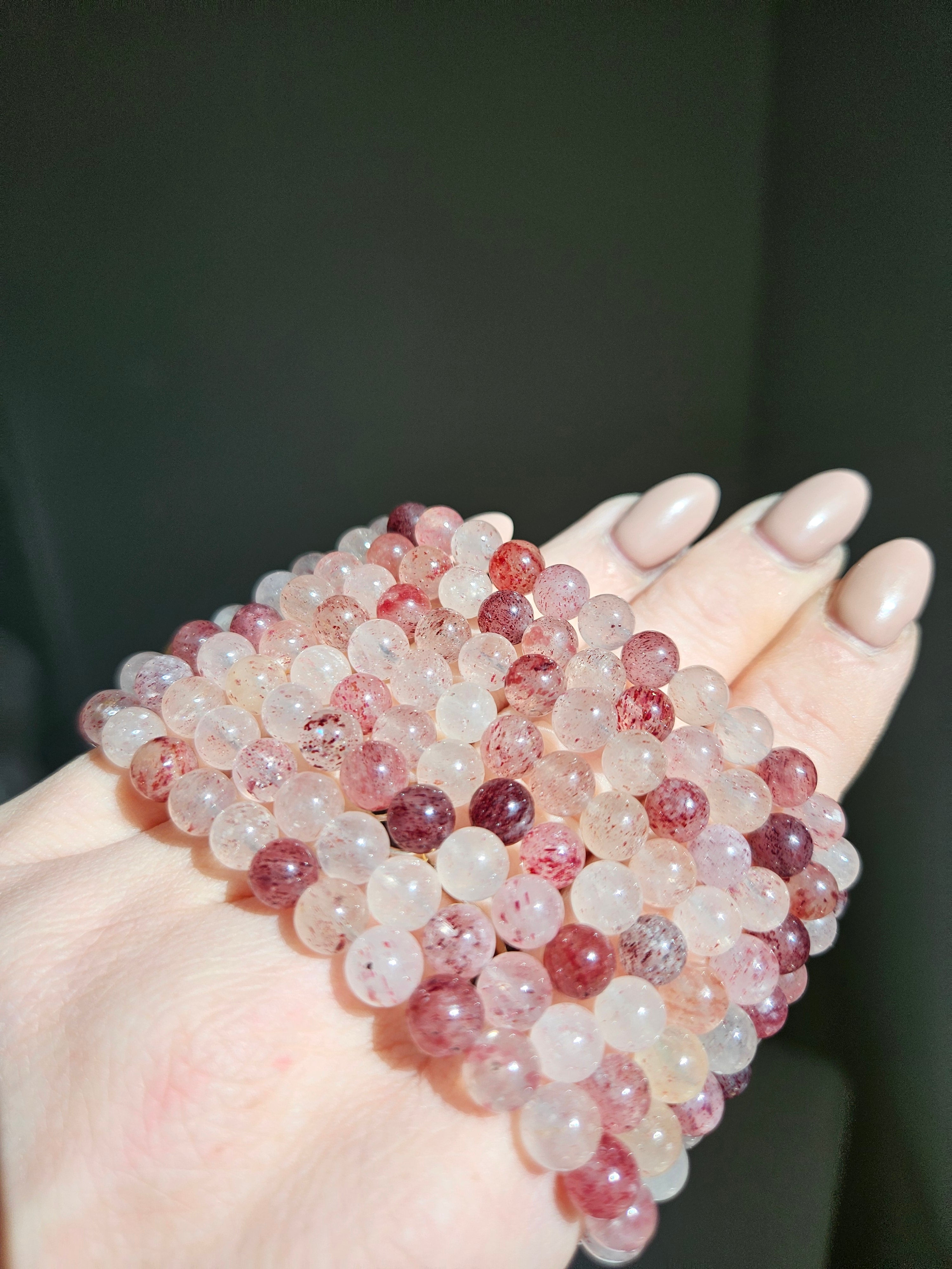 Gradient Strawberry Quartz Bracelet | 6.5mm