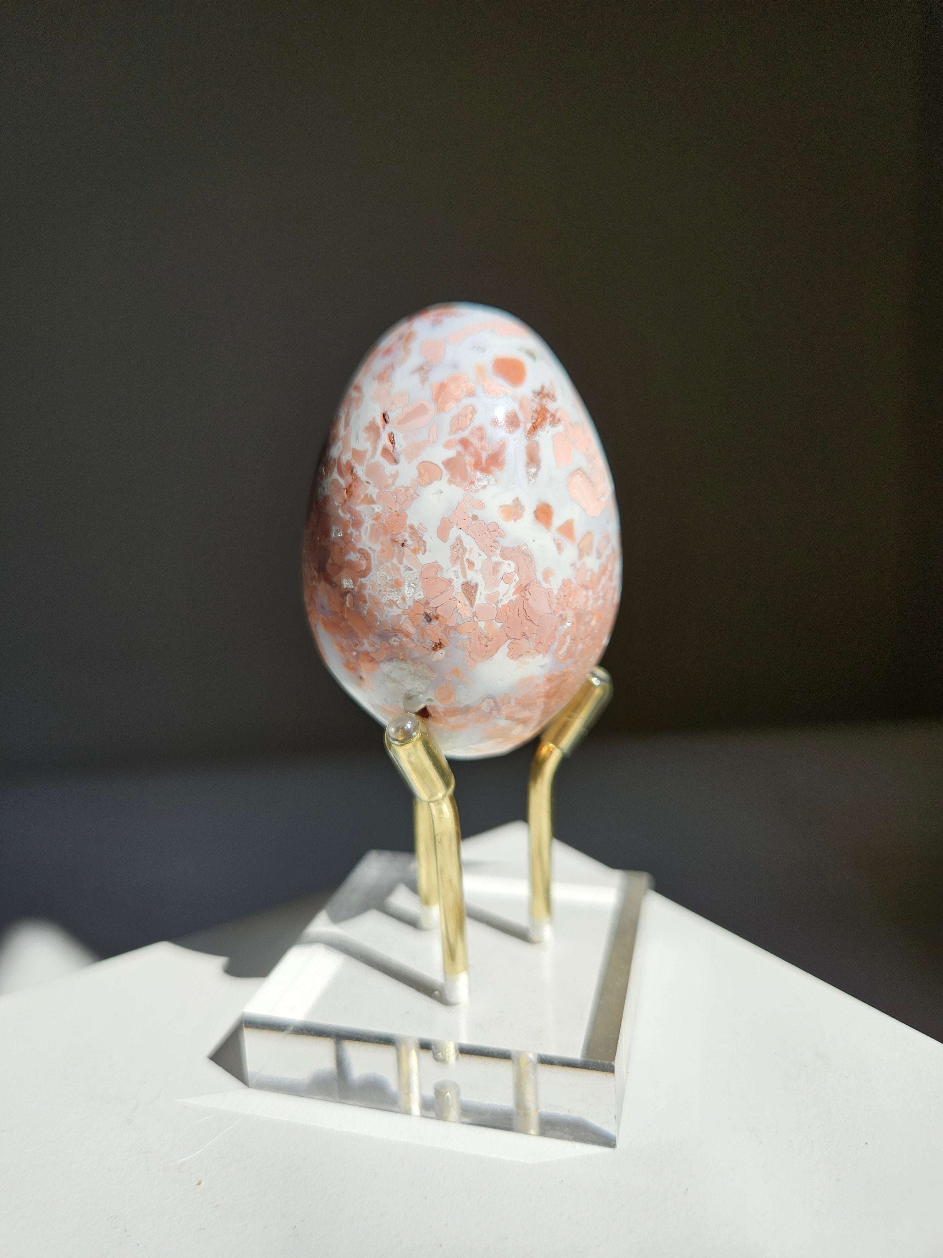 Pink Agate Egg 004