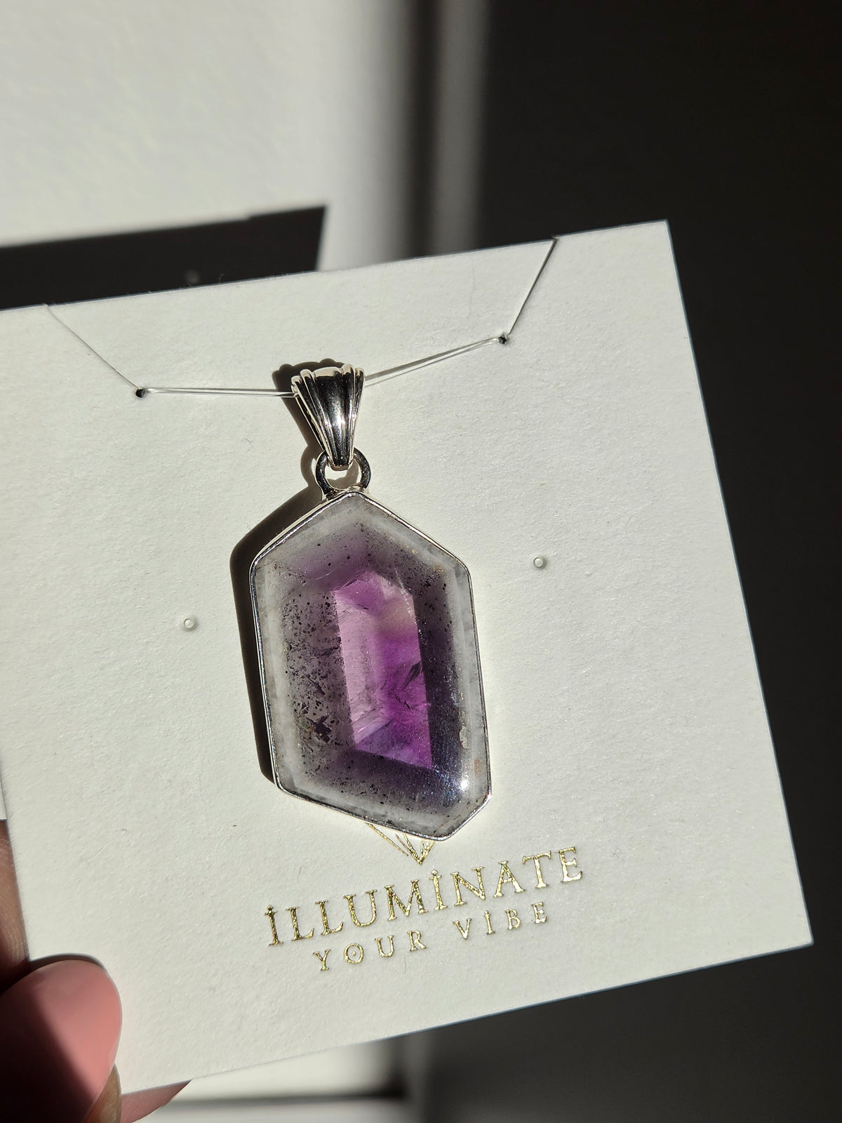 Amethyst Slice Pendant 002