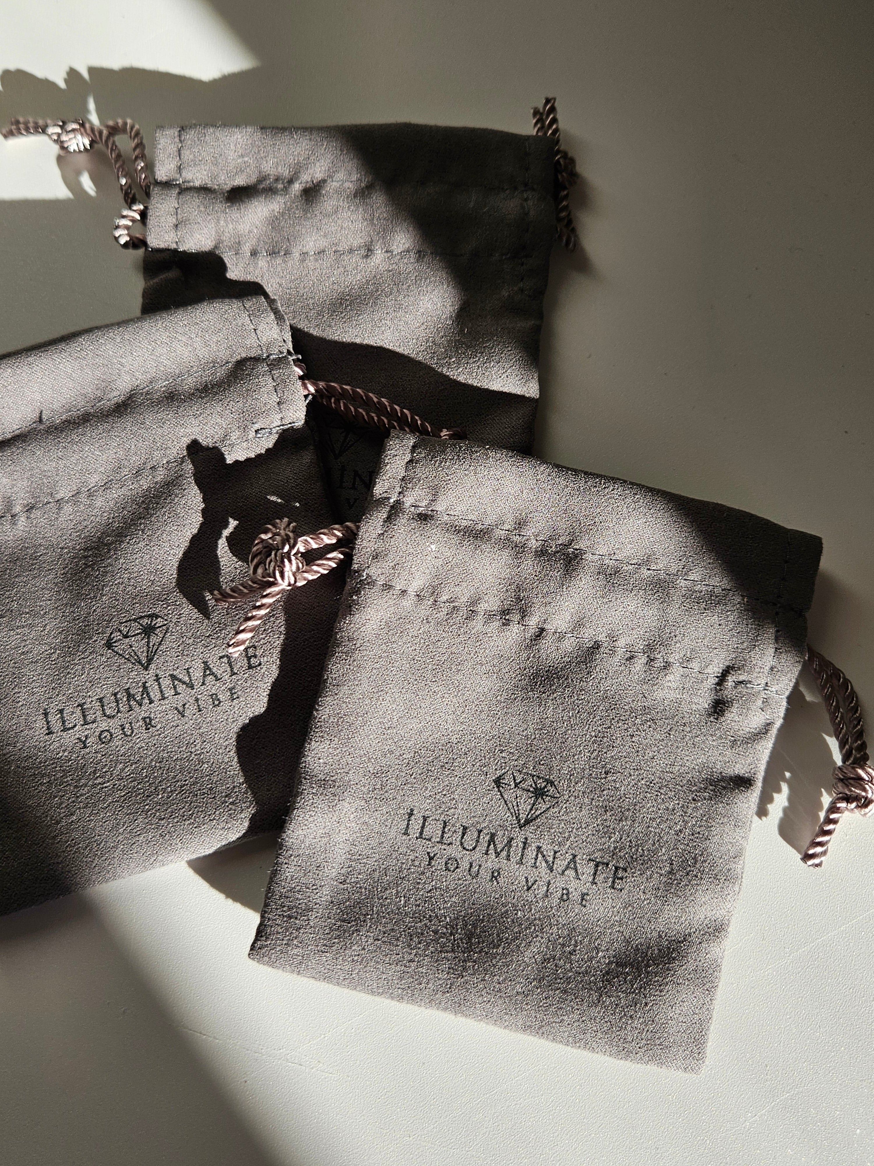 Grey x Black Drawstring Pouch