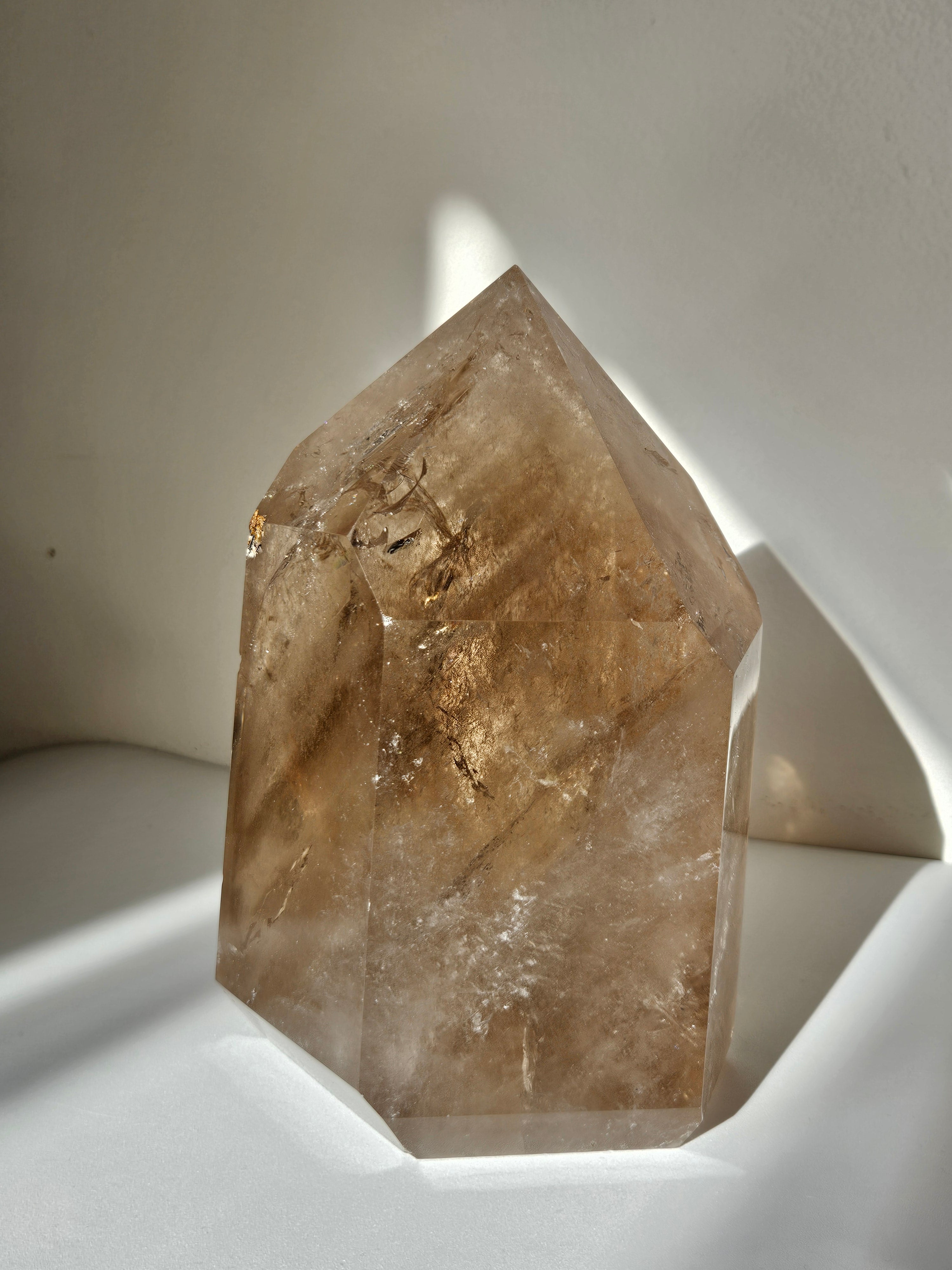 Smoky Quartz Statement Tower with Phantoms