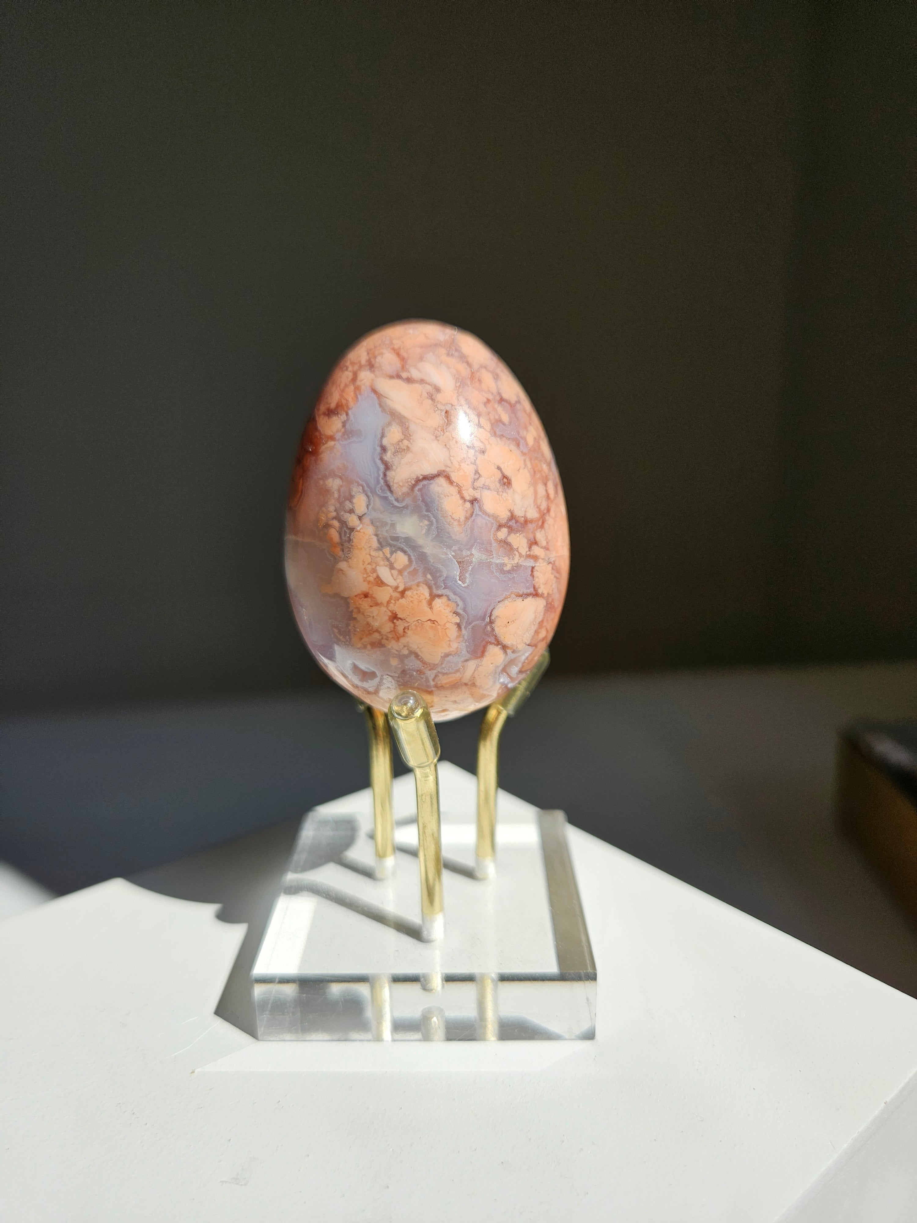Pink Agate Egg 005
