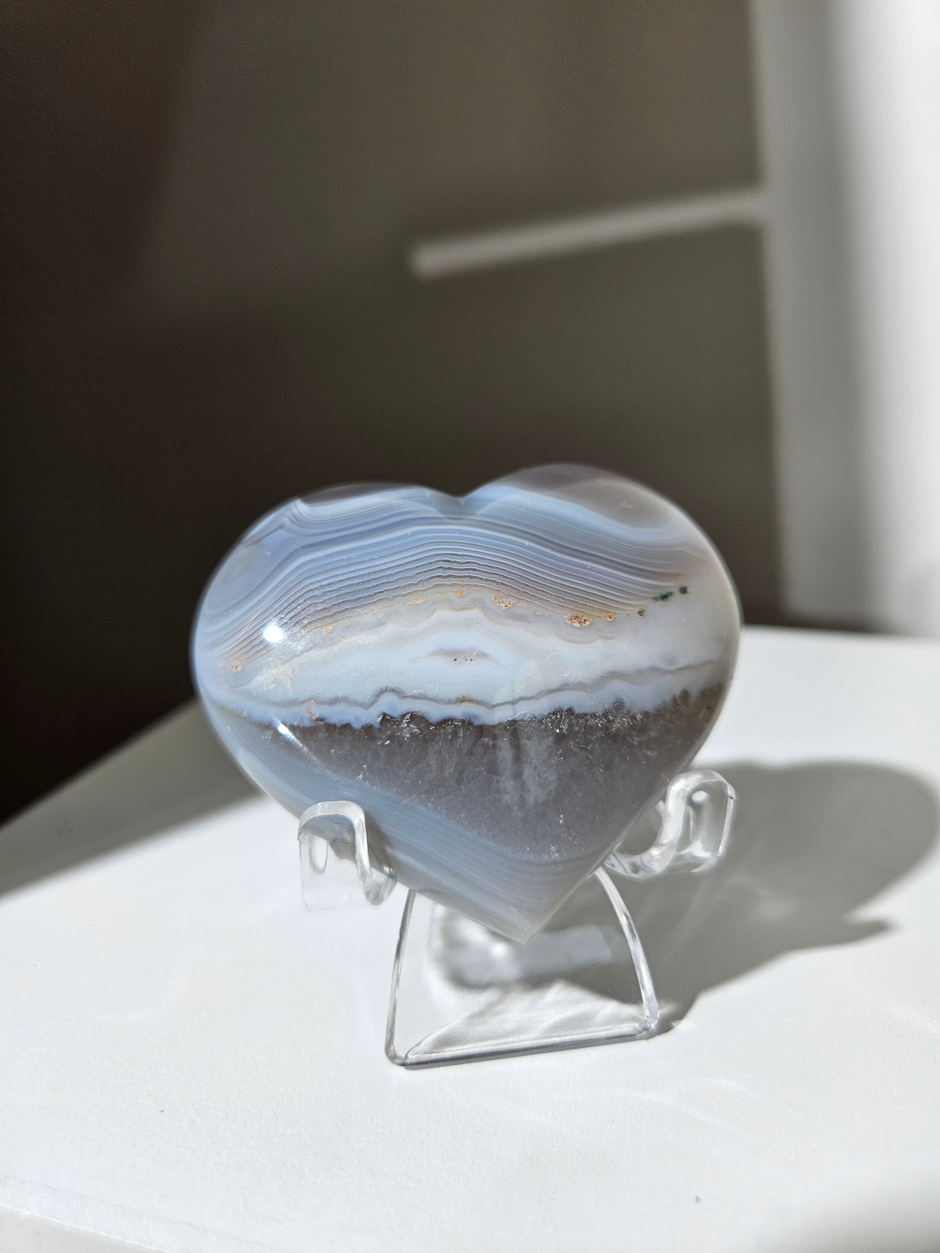 Banded Agate Heart 001