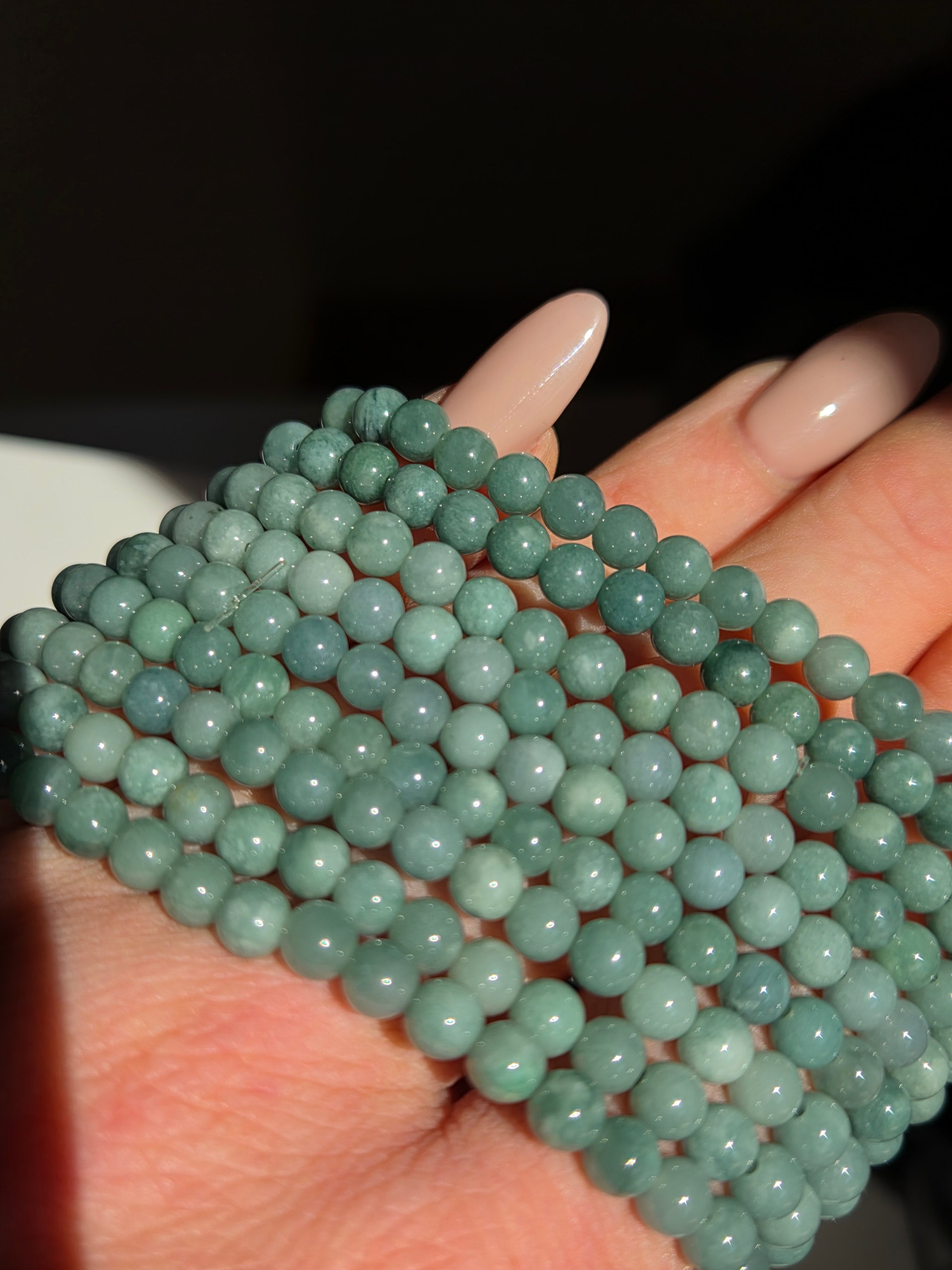 Teal Jade Bracelet | 5.5mm