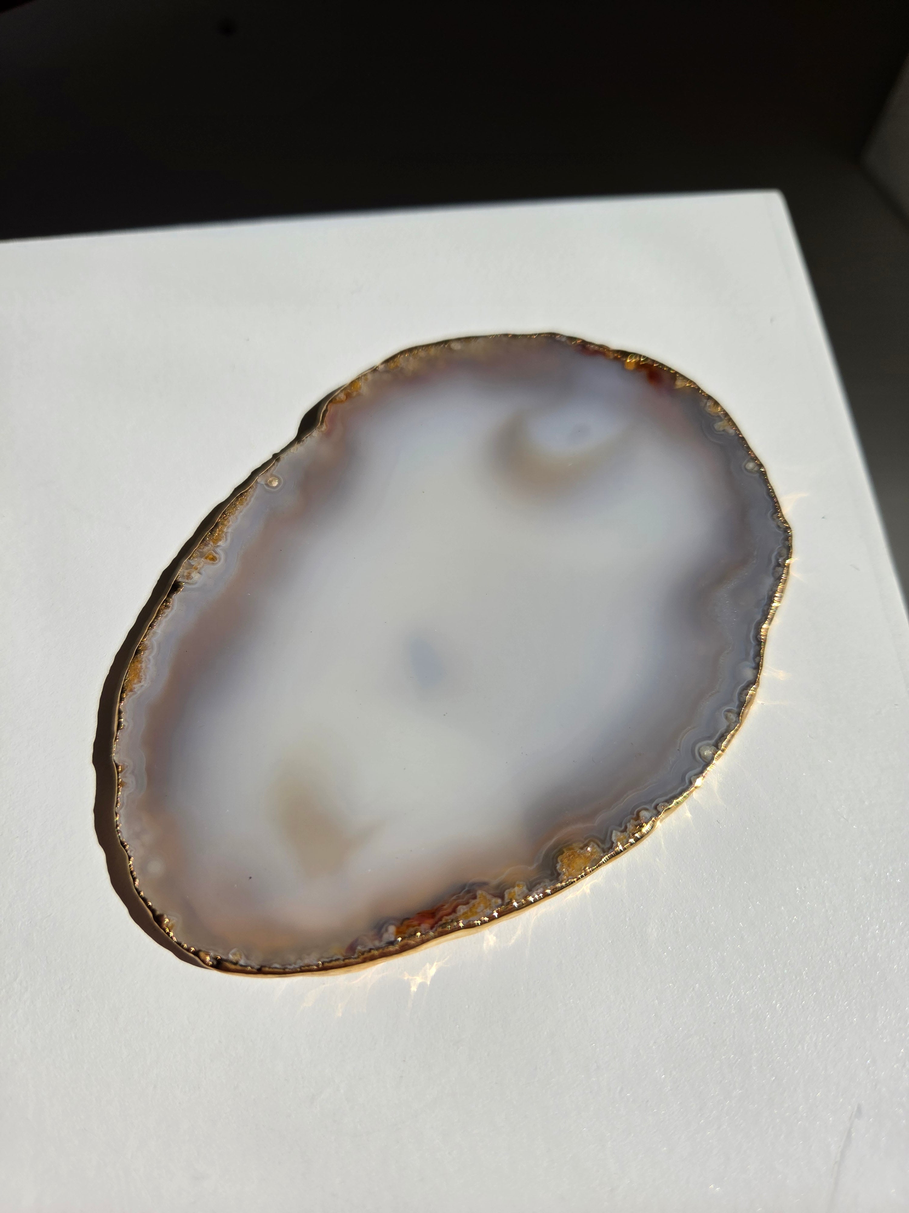 Agate Slab | gold trim 001