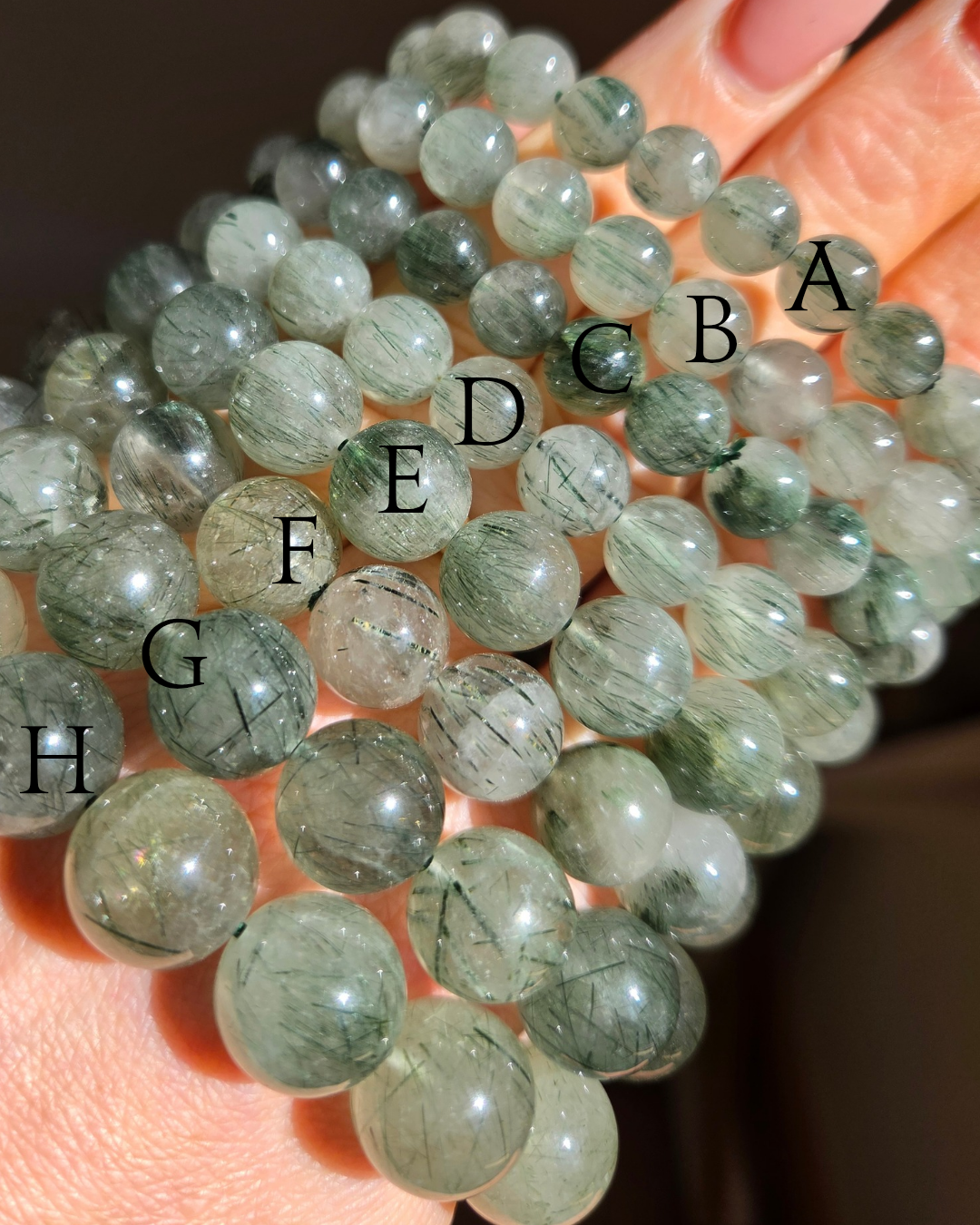 Green Rutile Quartz Bracelet