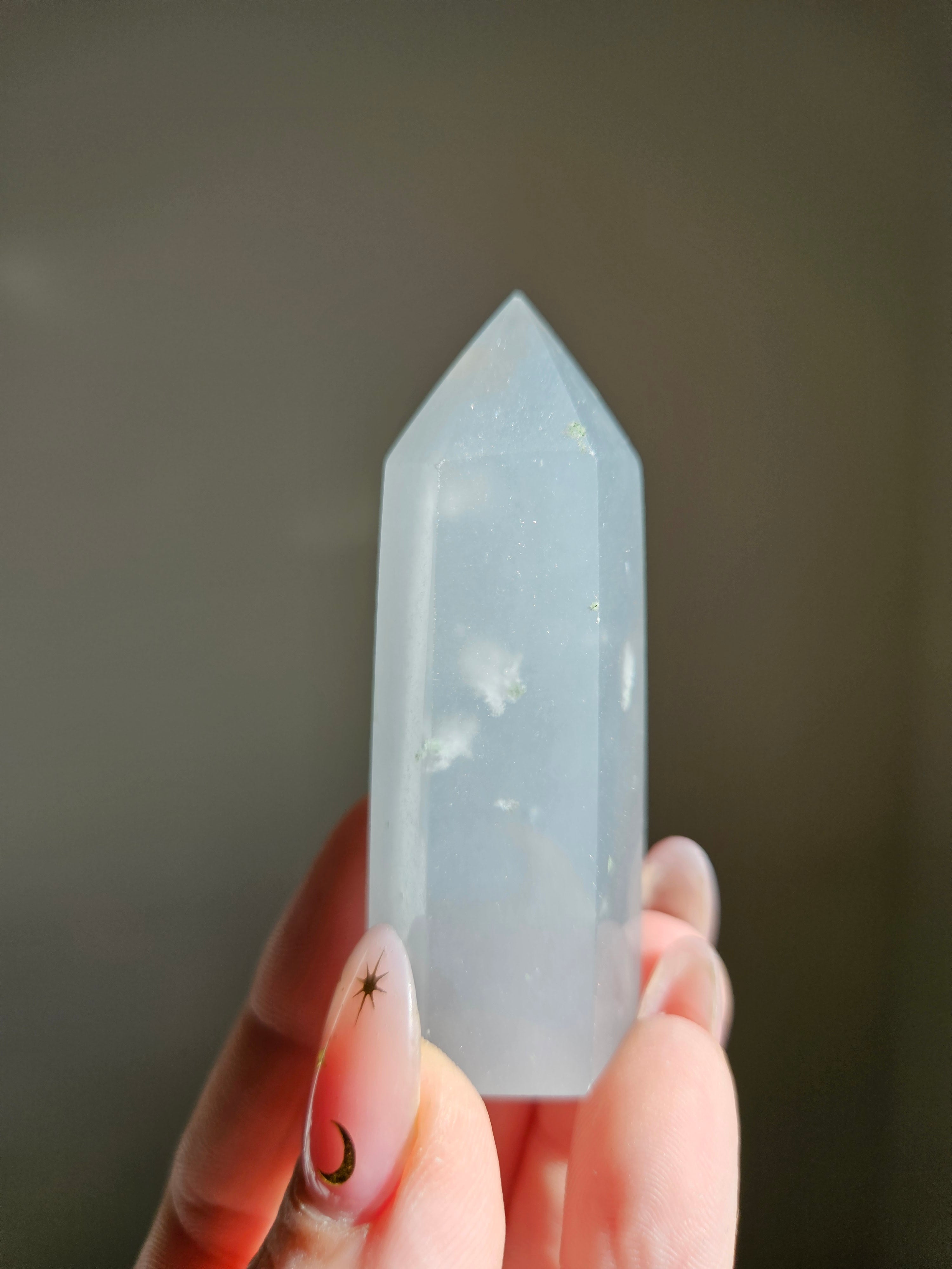 Snowflake Angelite Tower 008