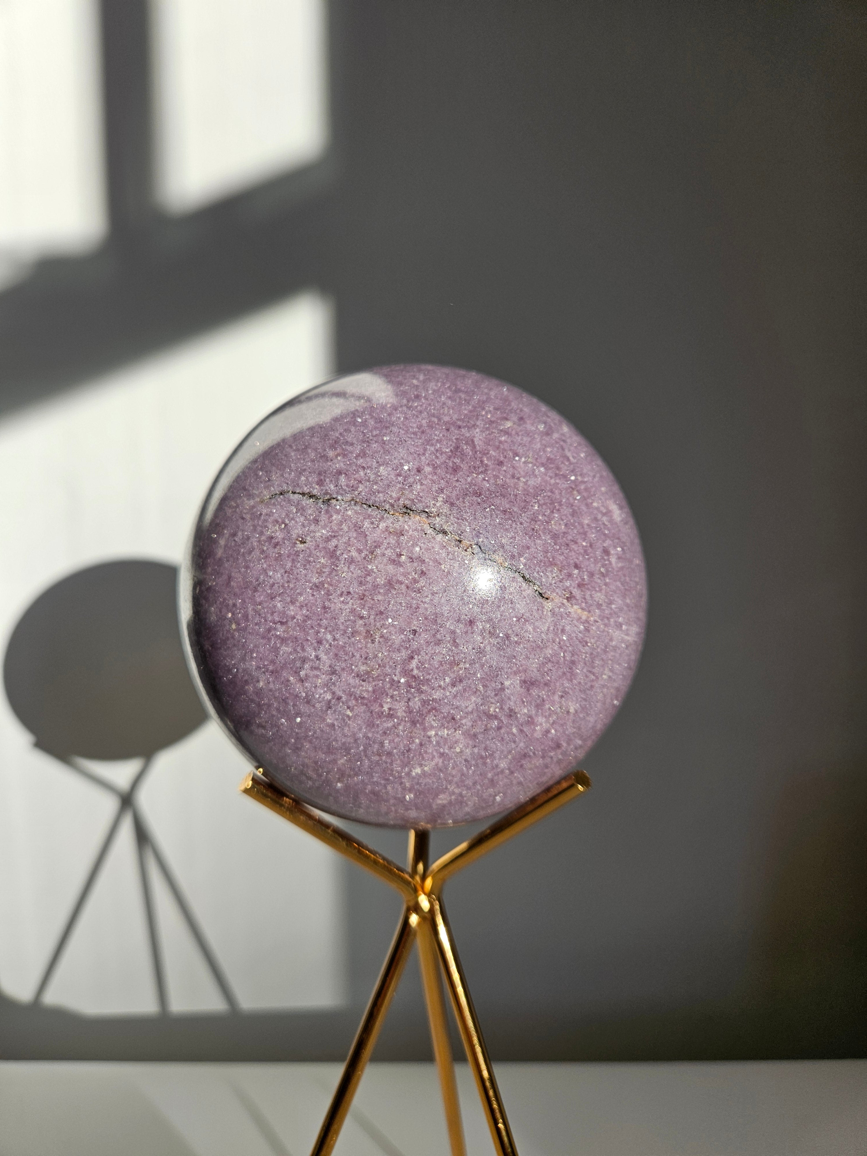 Lepidolite Statement Sphere 001