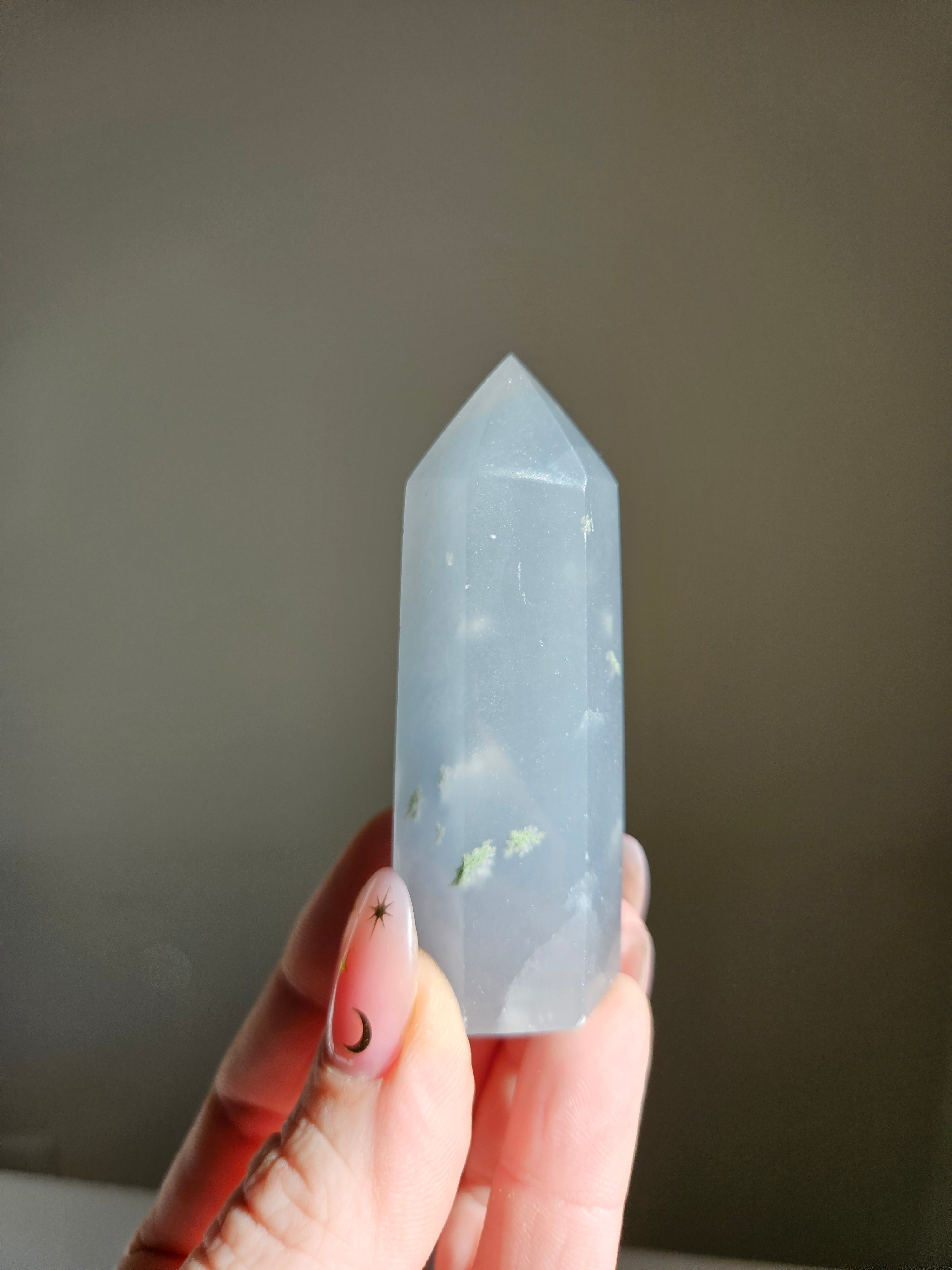 Snowflake Angelite Tower 002