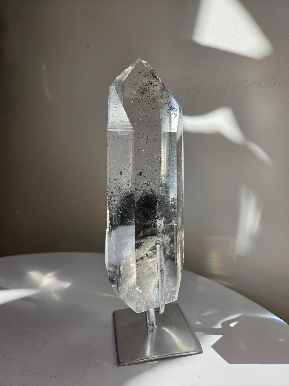 Phantom Lemurian Quartz on stand 005