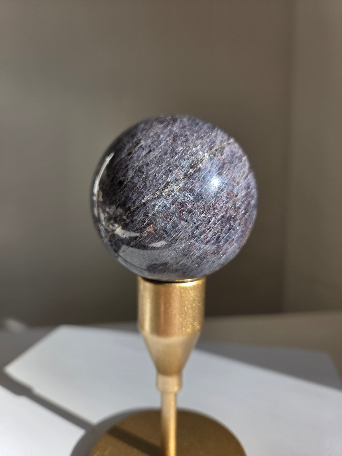 Iolite x Sunstone Sphere 006