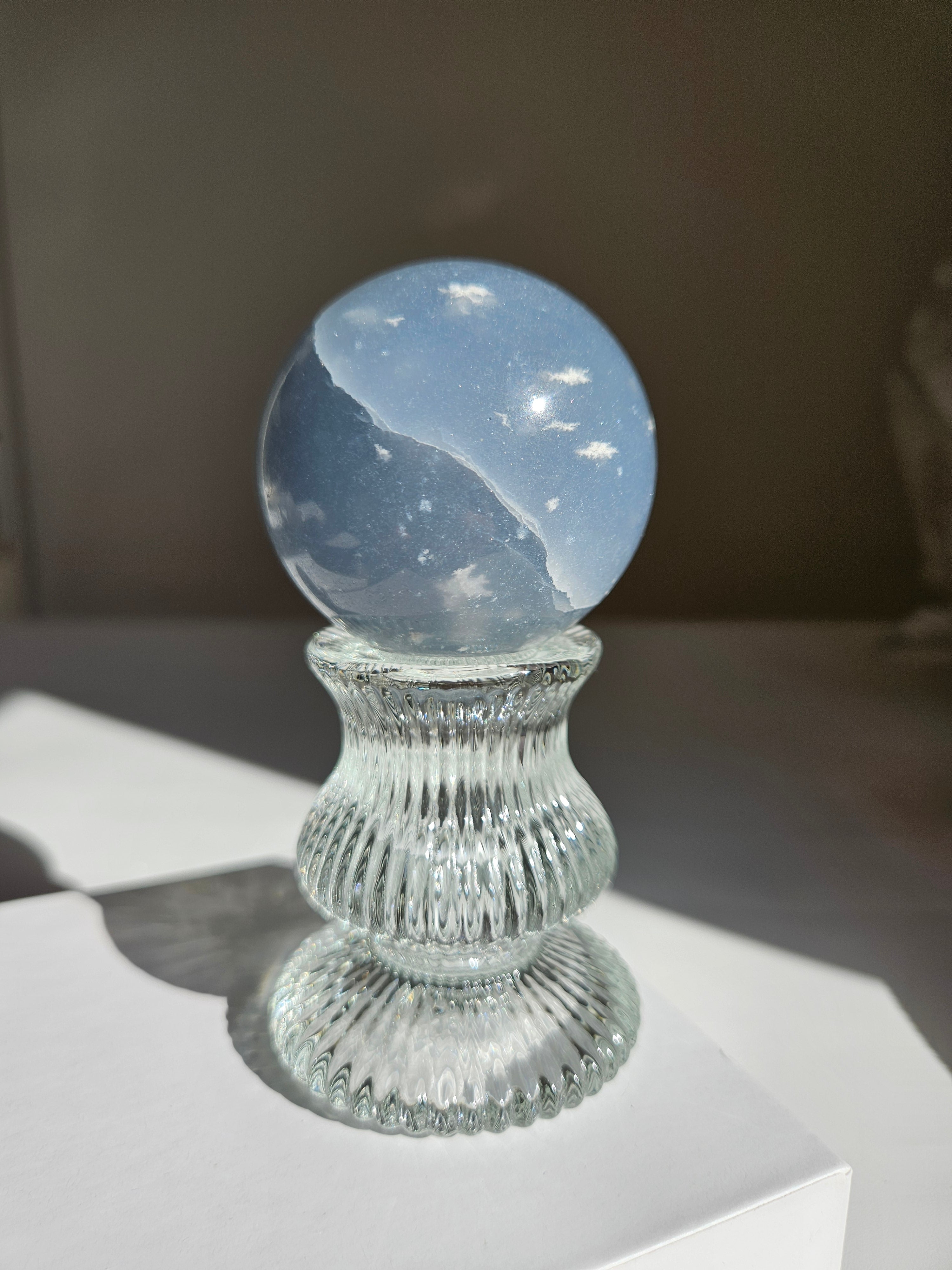 Snowflake Angelite Sphere 002