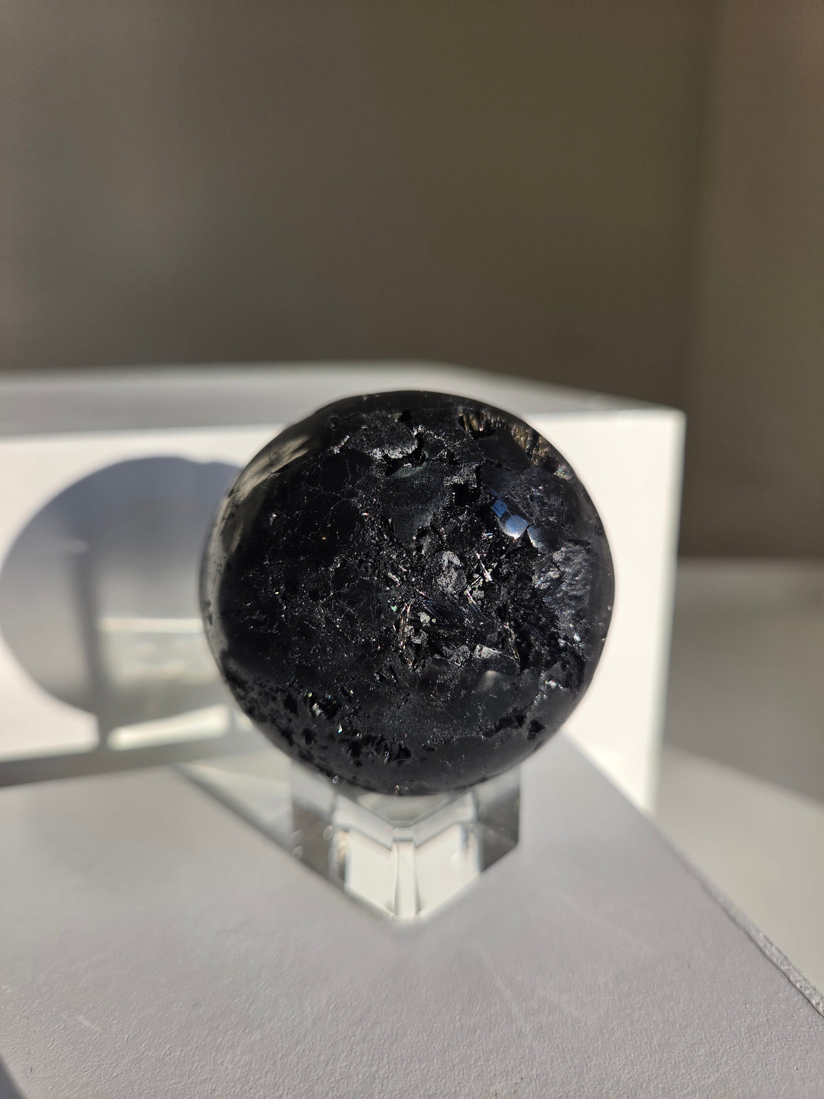 Fibrous Black Tourmaline Sphere 002