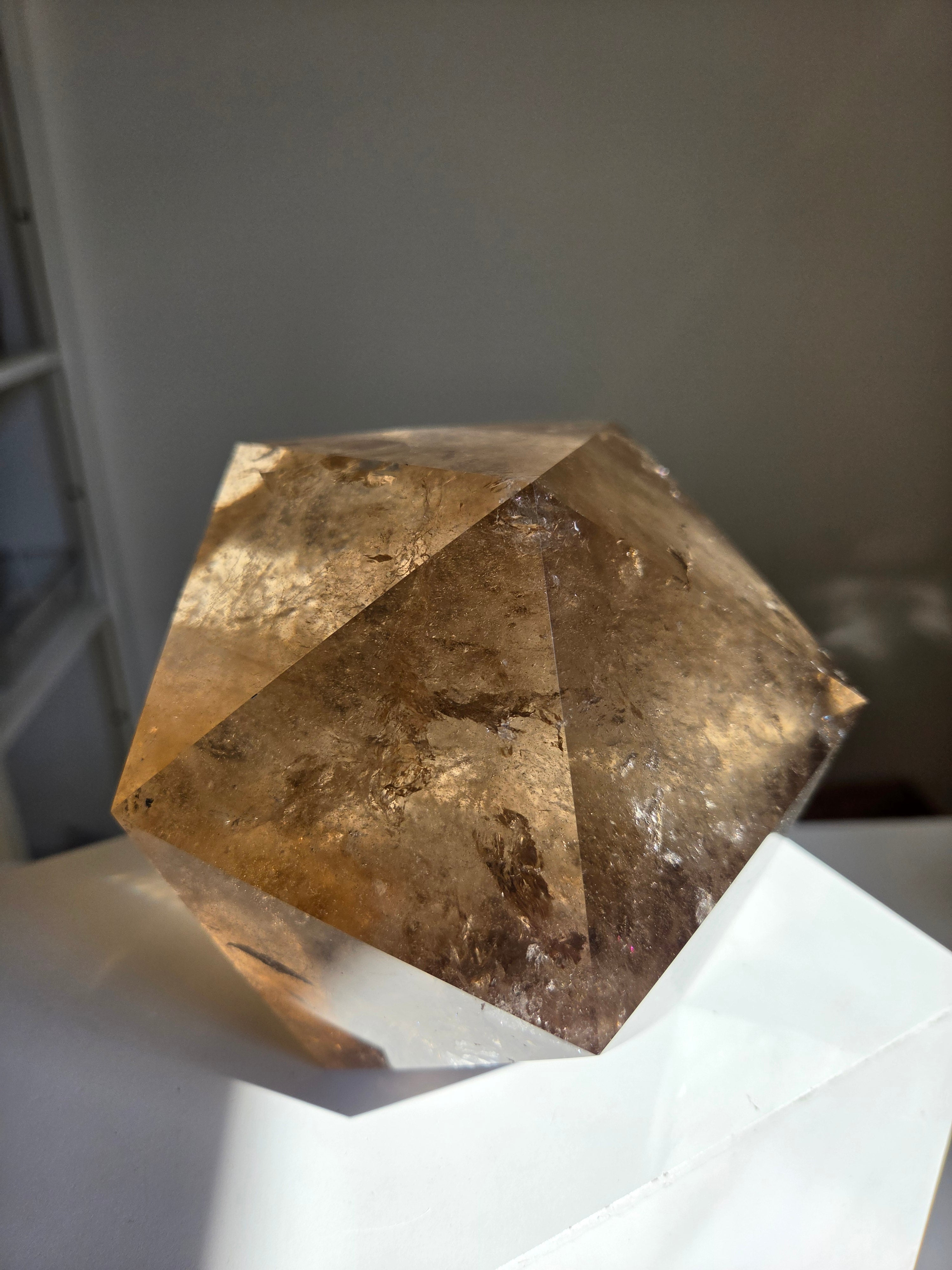 Smoky Quartz Statement Icosahedron