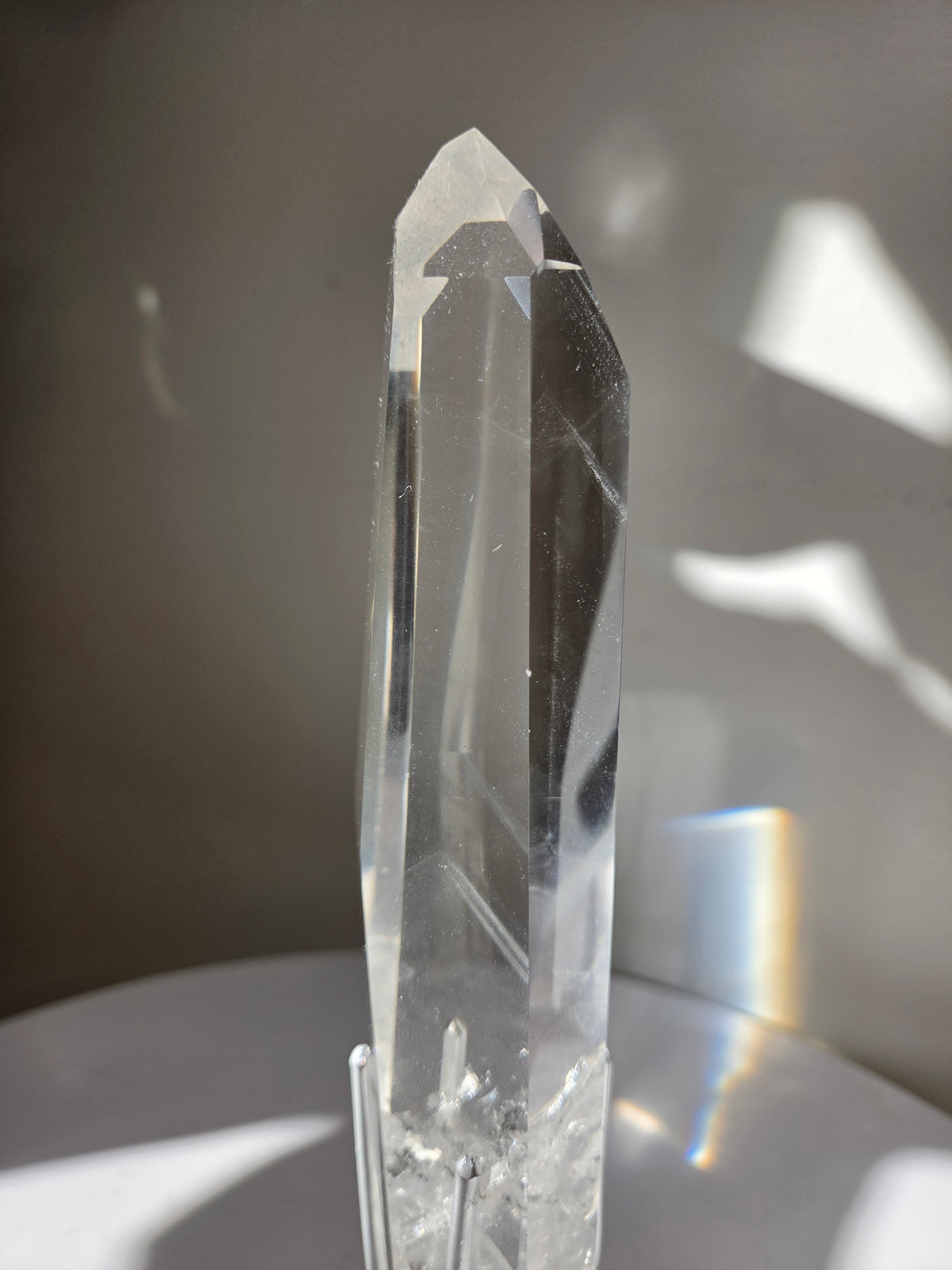 Phantom Lemurian Quartz on stand 006