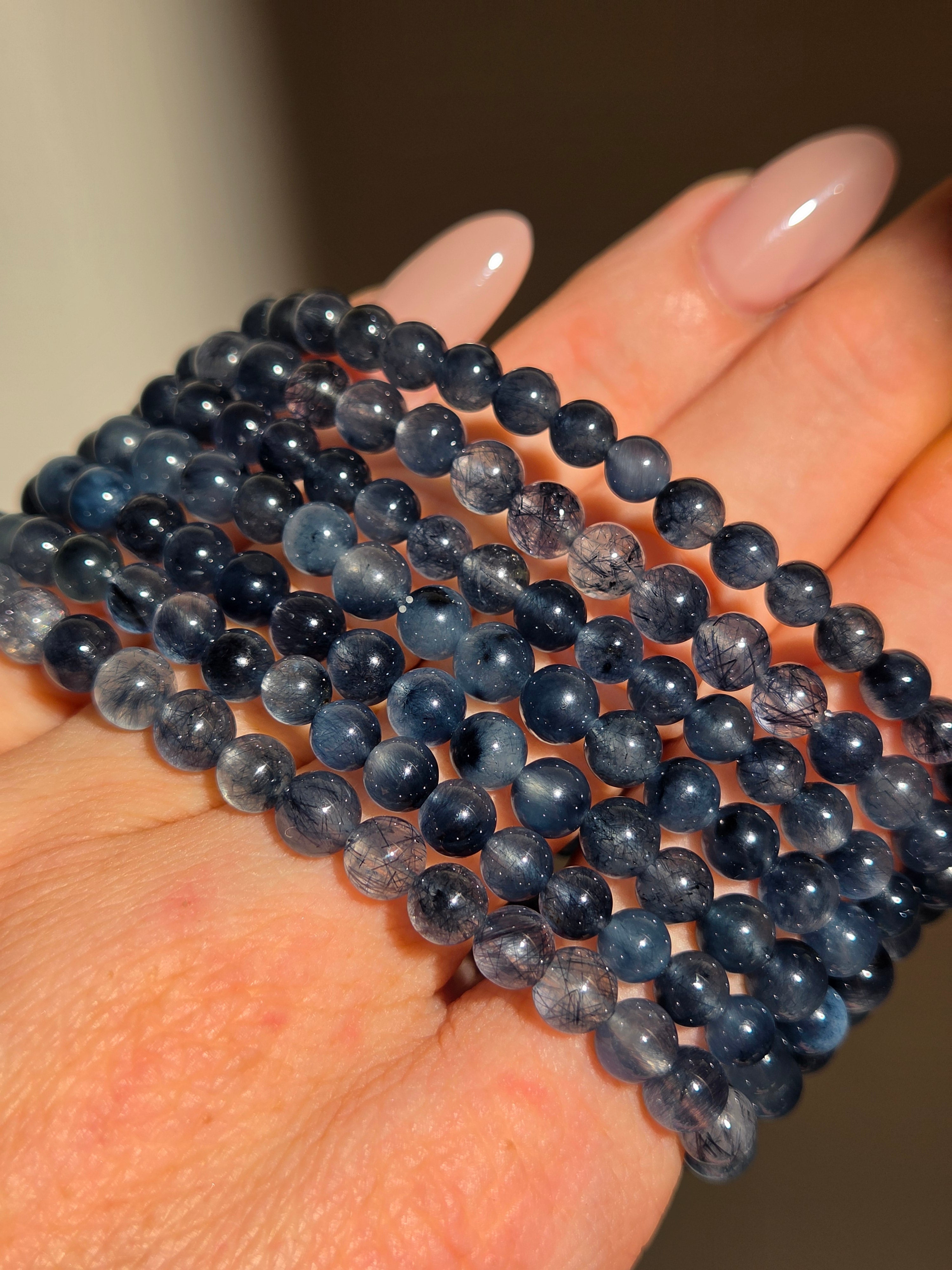 Blue Rutile Quartz Bracelet | 5.75mm