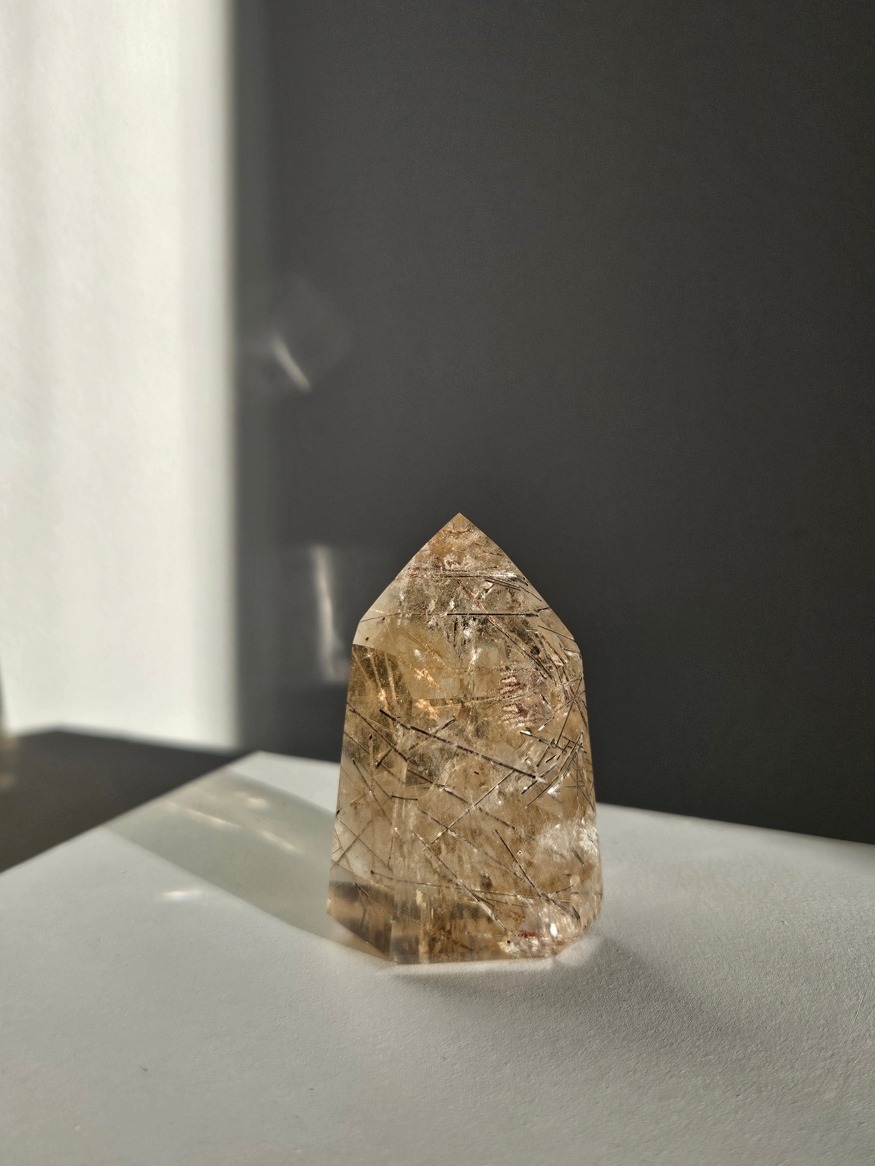 Citrine x Rutile Tower 001