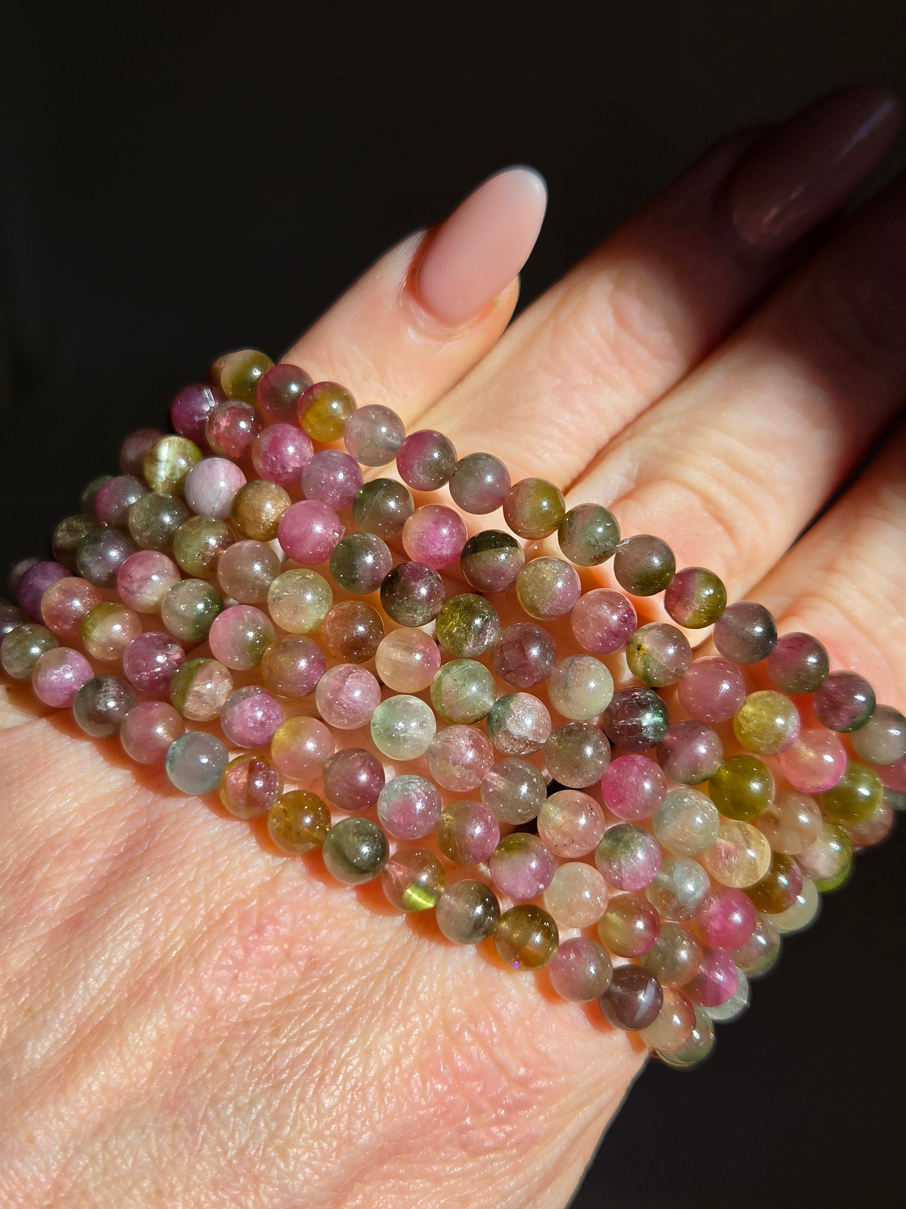 Watermelon tourmaline Bracelet | 6mm
