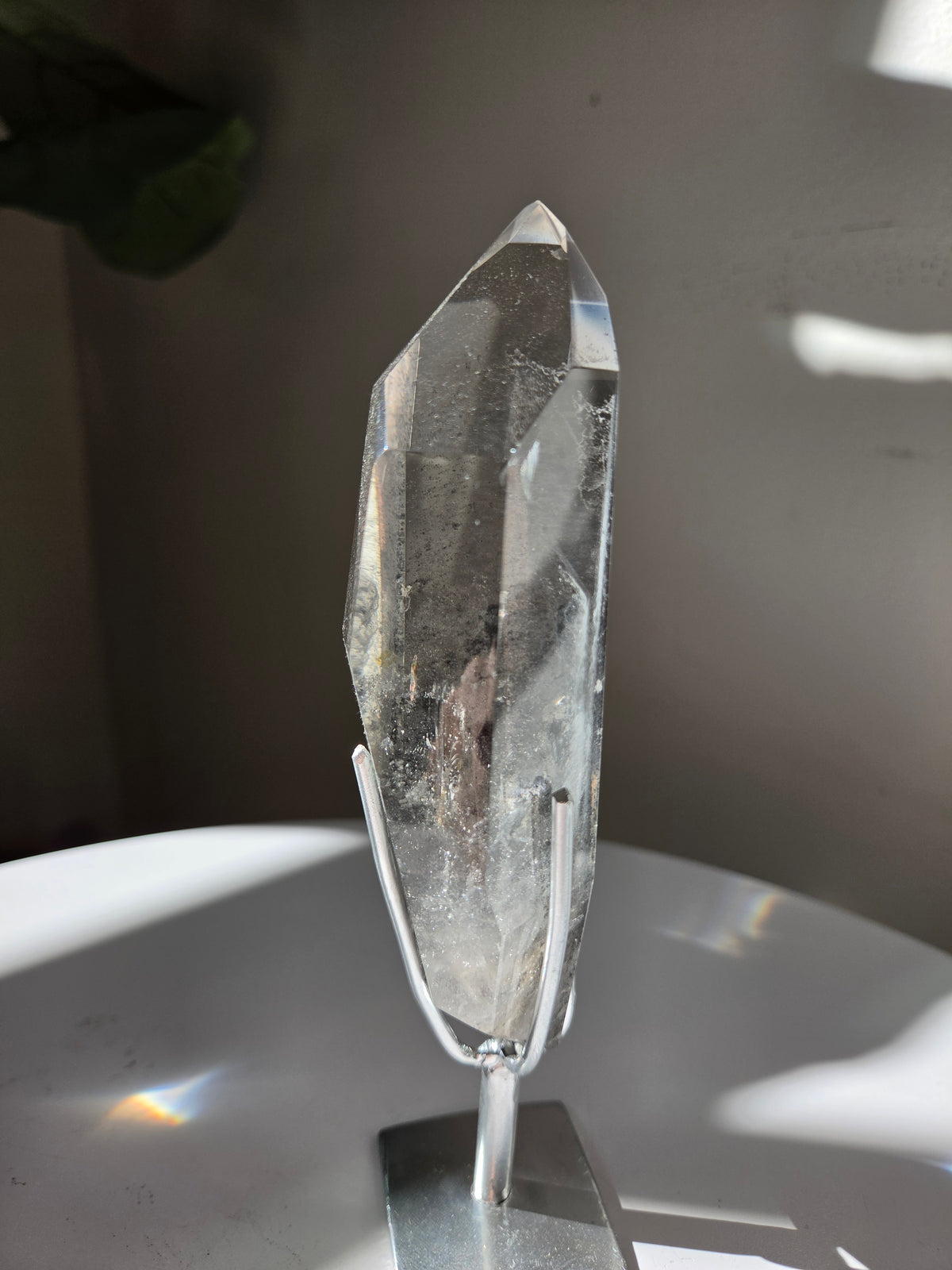Phantom Lemurian Quartz on stand 002