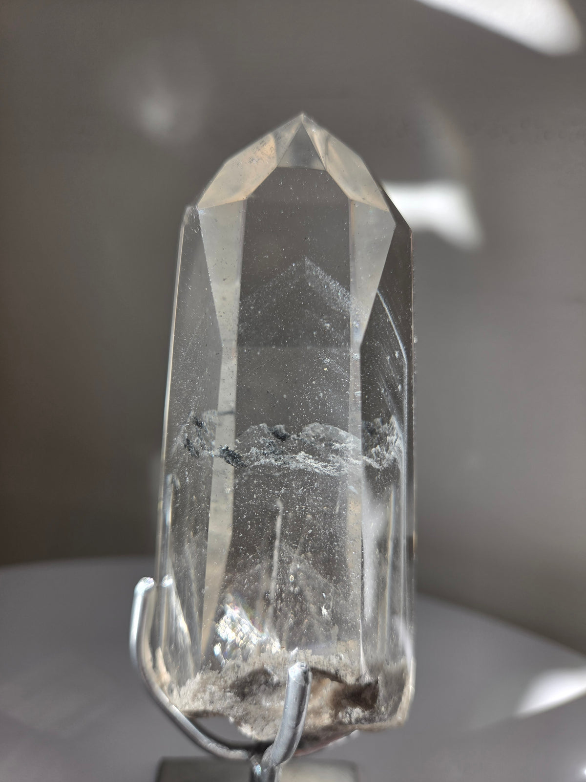 Phantom Lemurian Quartz on stand 003