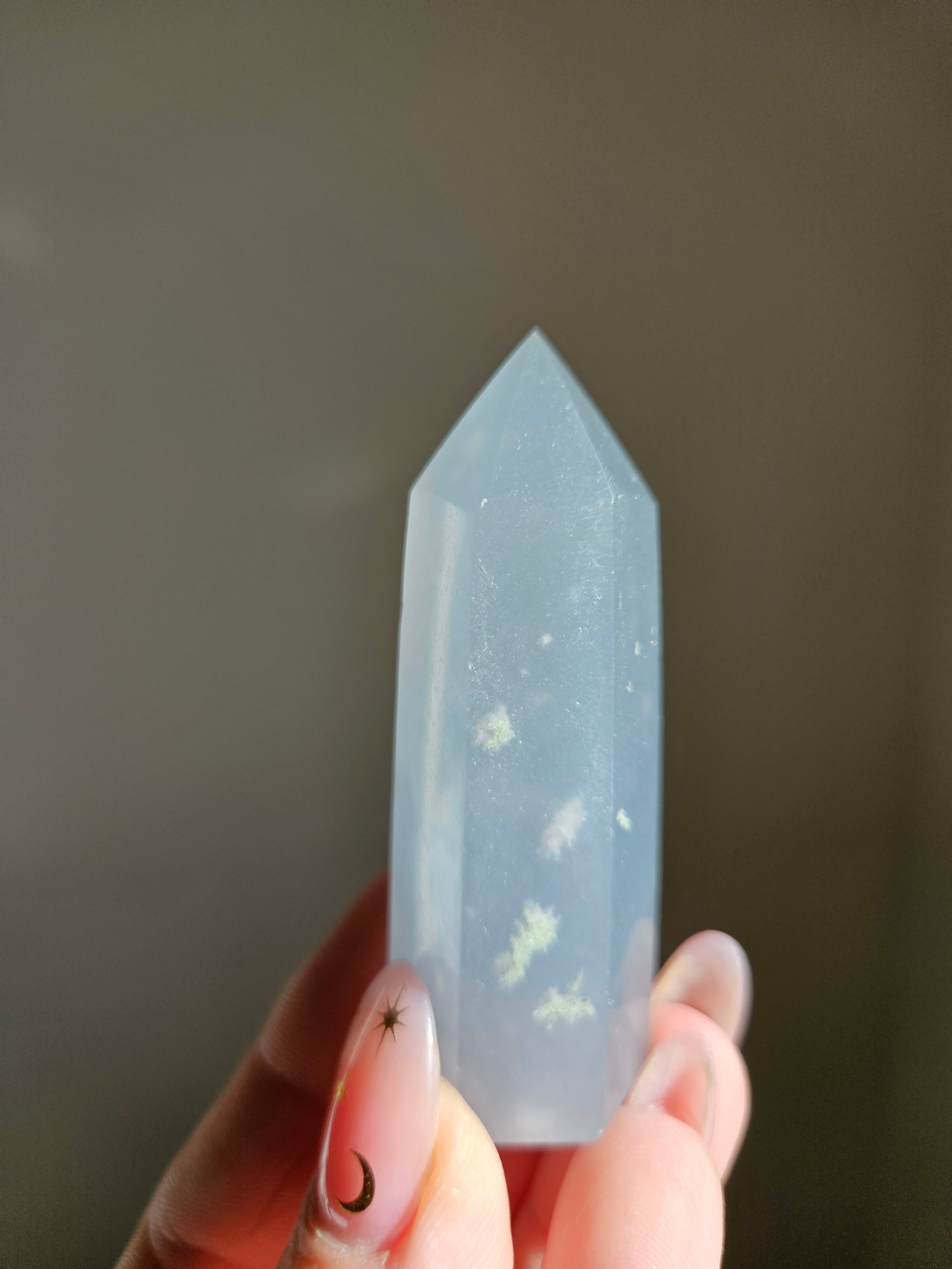 Snowflake Angelite Tower 007
