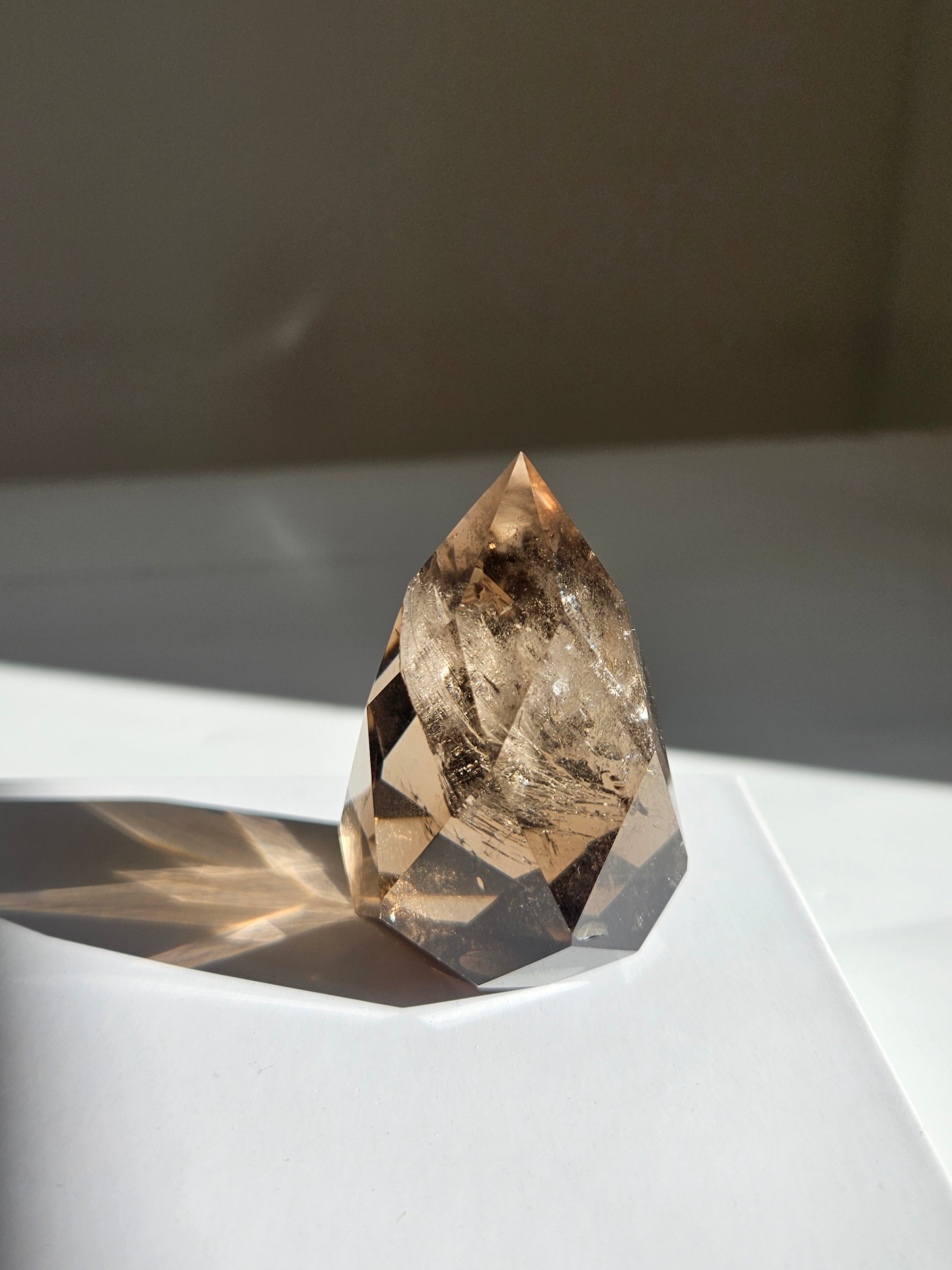 Faceted Smoky Quartz 005
