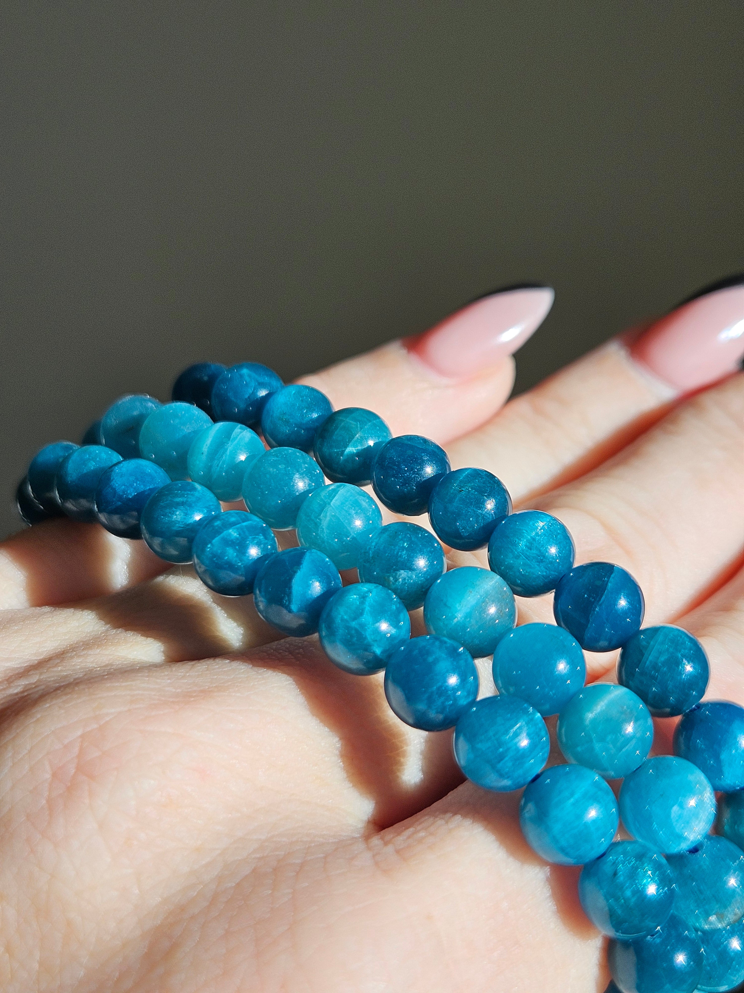 Blue Apatite Bracelet | 8mm