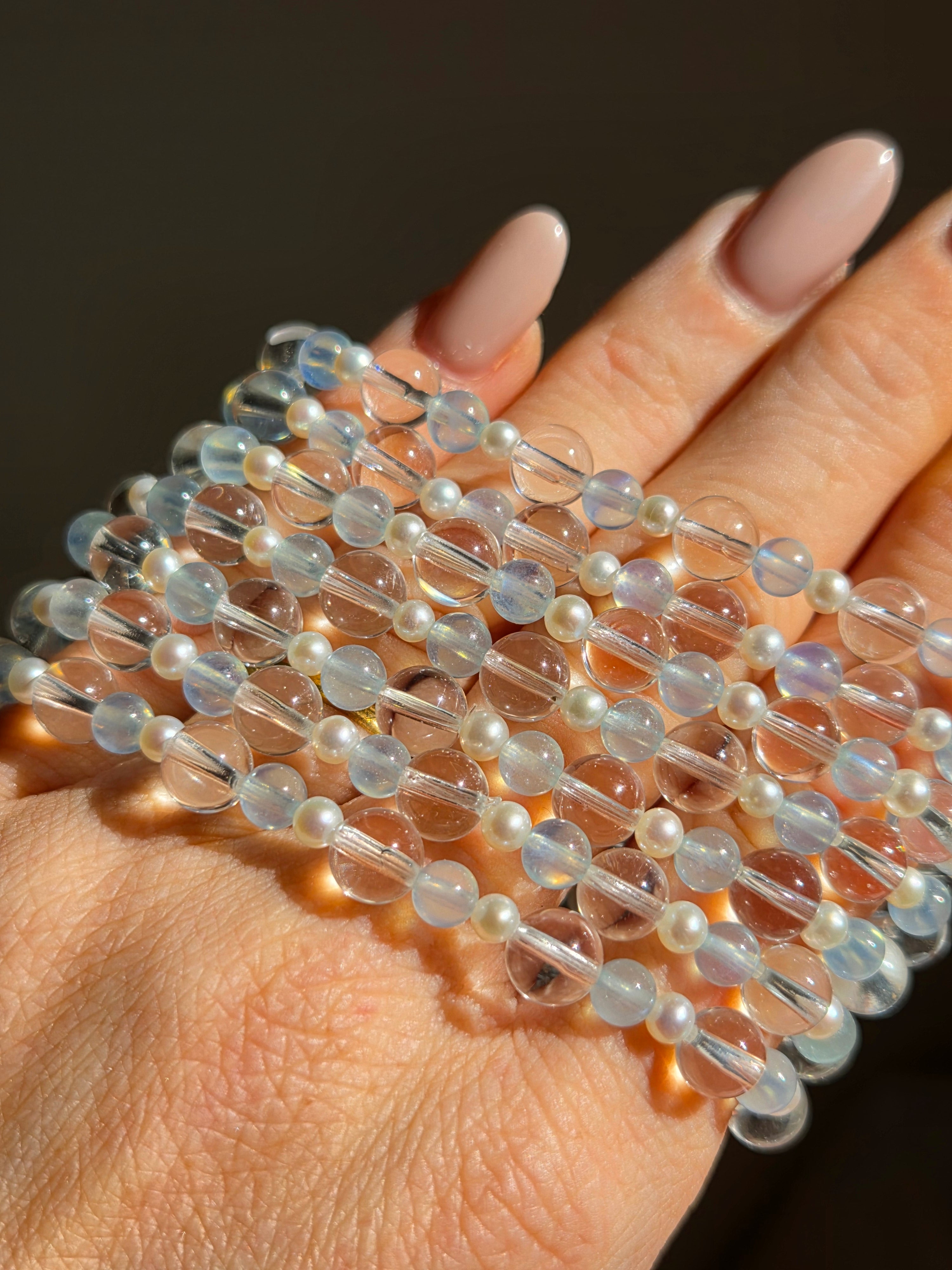 Aquamarine x Pearl Bracelet