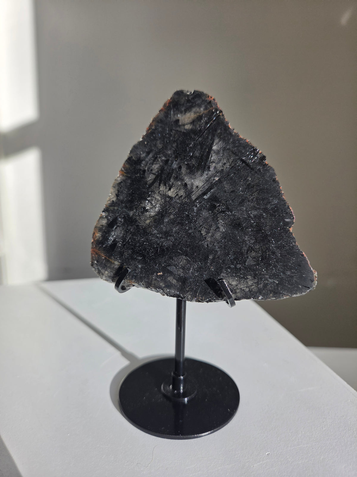 Black Tourmaline x Quartz Slab 003