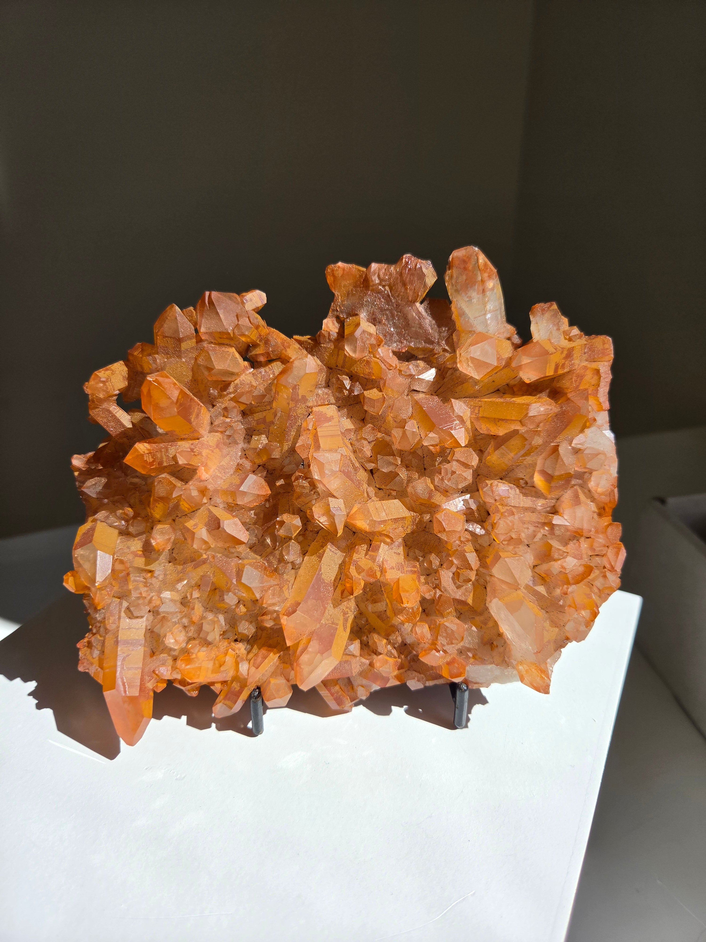 Tangerine Quartz Cluster 009