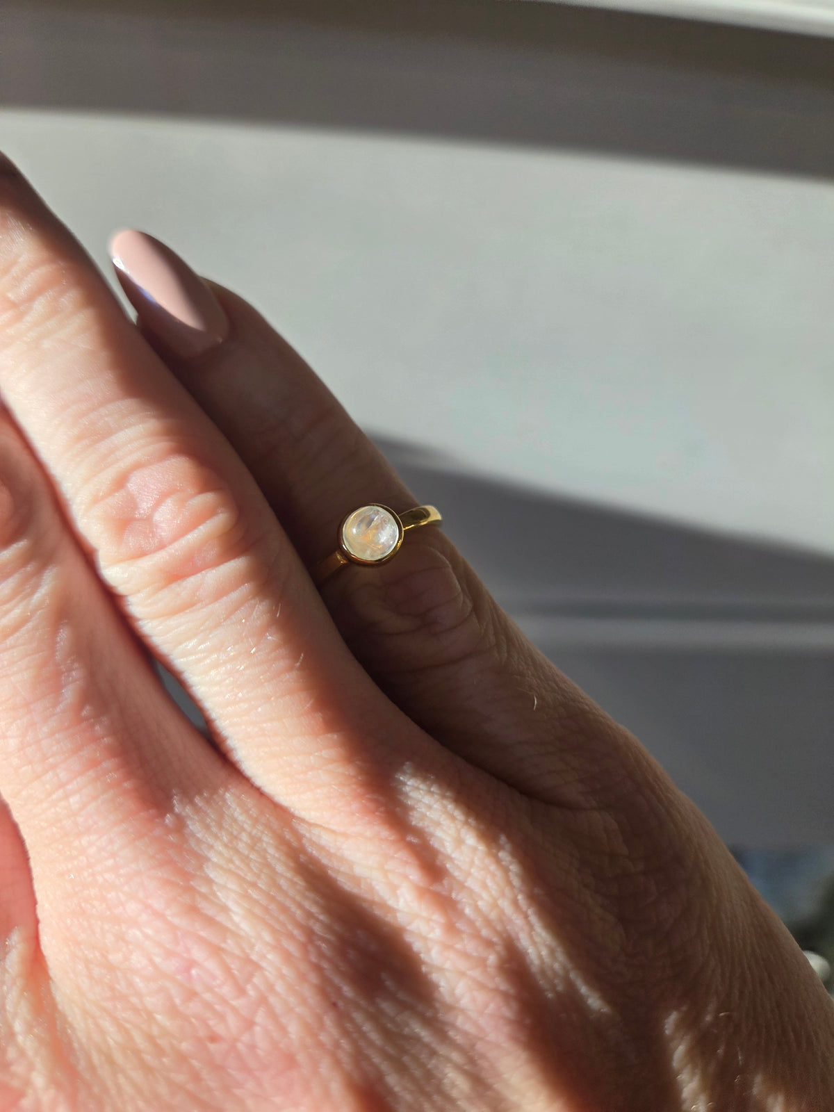 Size 5 | Moonstone Ring | gold 022